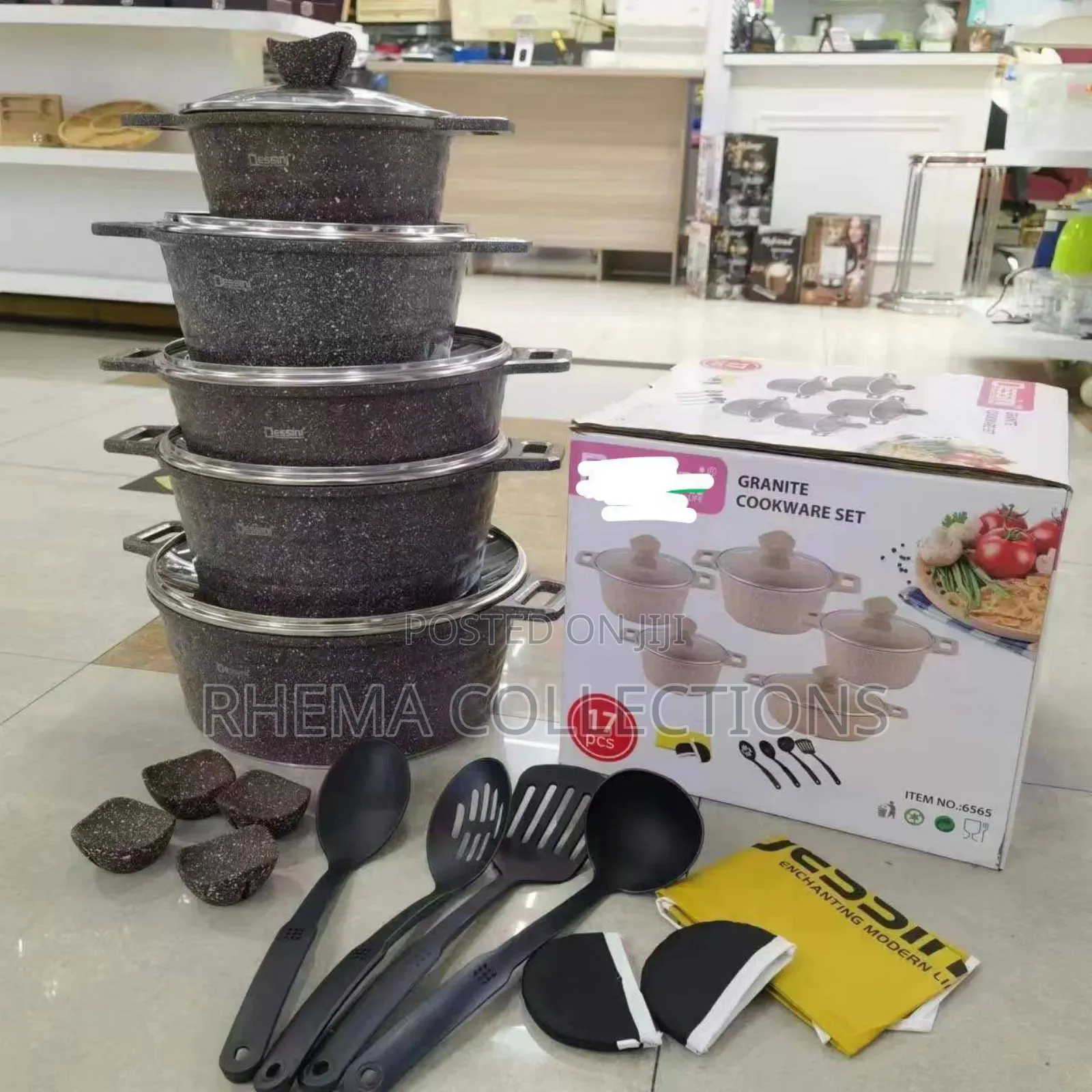 17pc MBH Granite Cookware Set