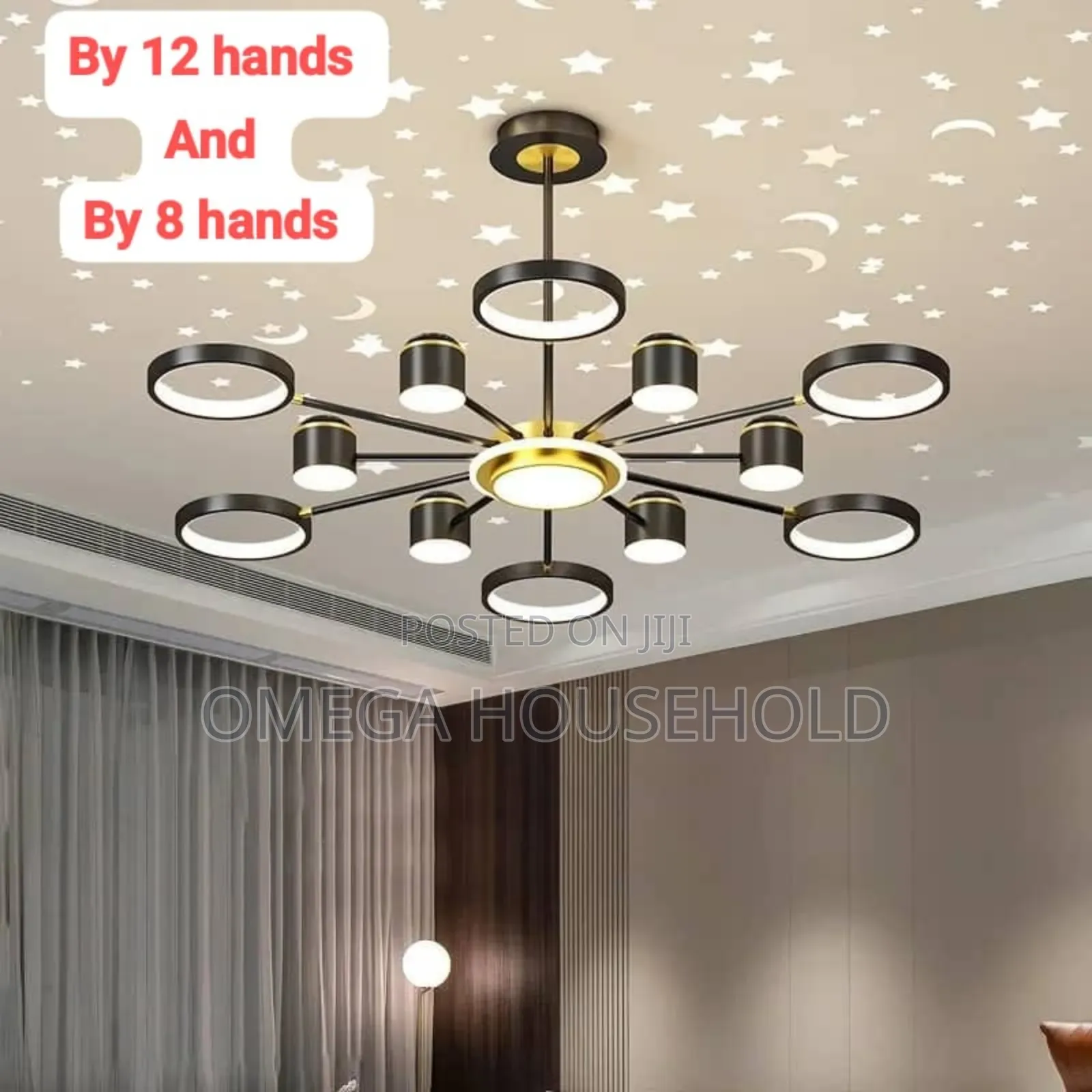 12 Hands Chandelier Light.