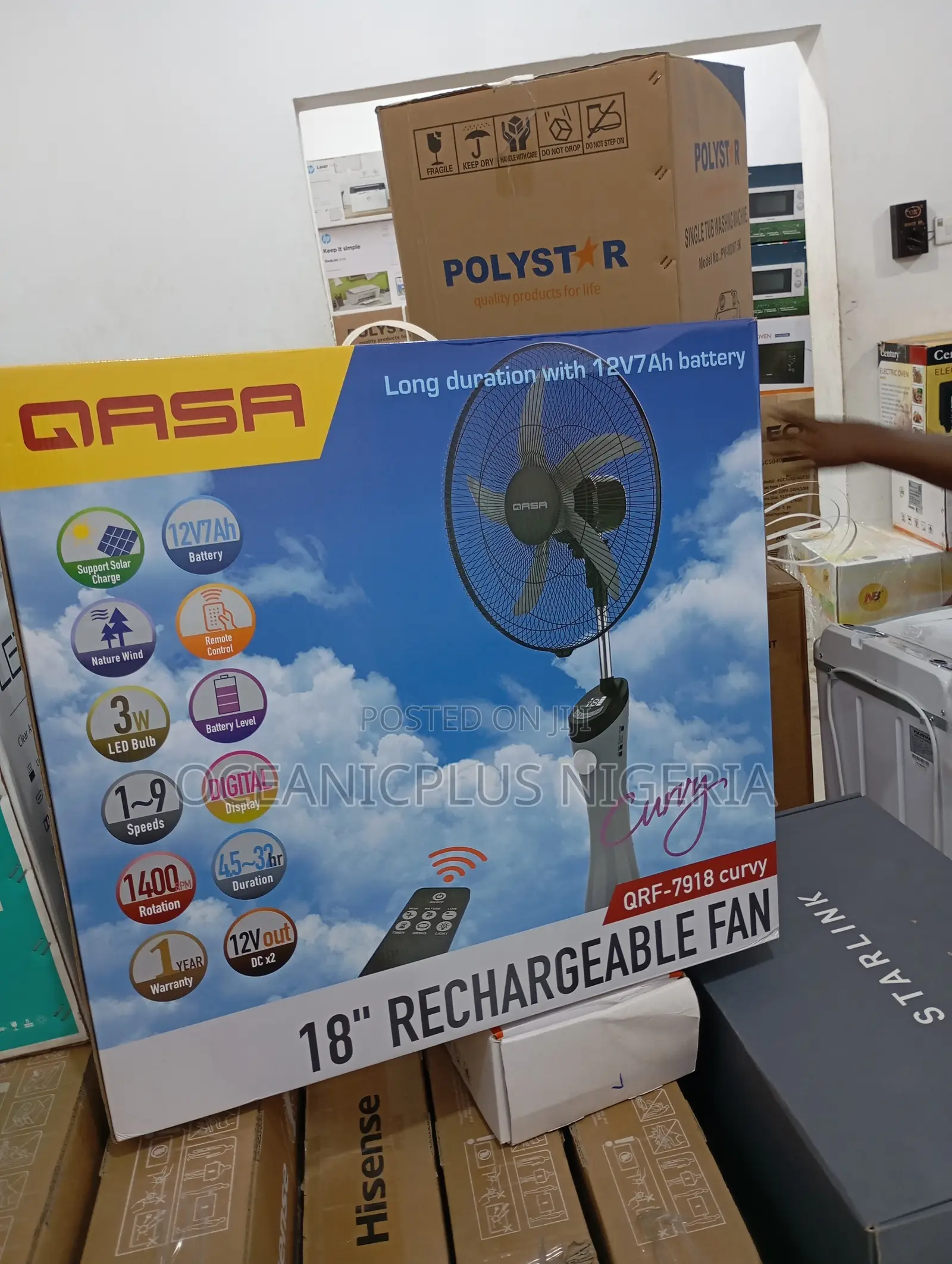 Customer Choice 18inches QASA Rechargeable Fan