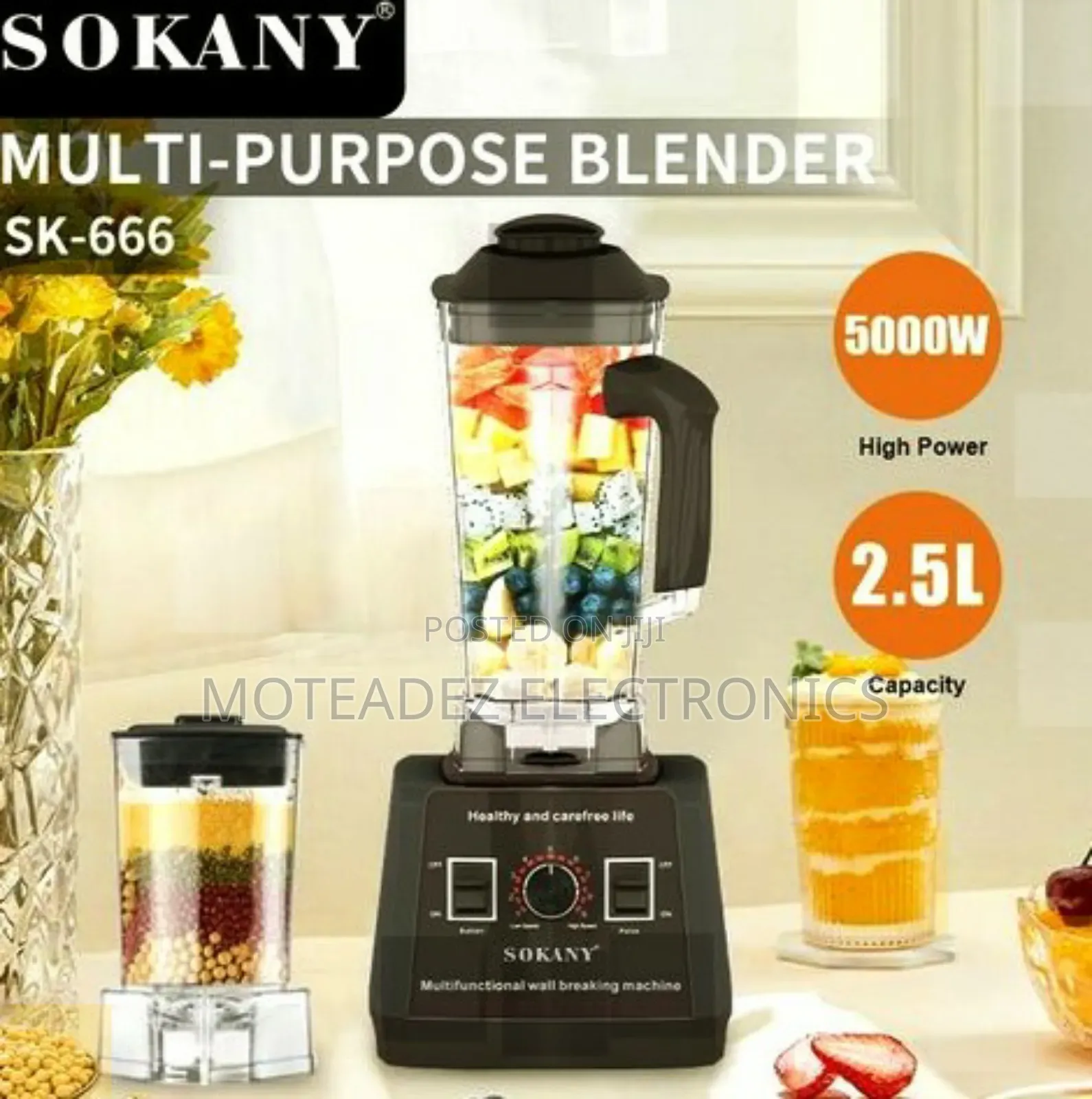 Sokany 5000w 2.5l Copper Coil Commercial Blender/Grinder