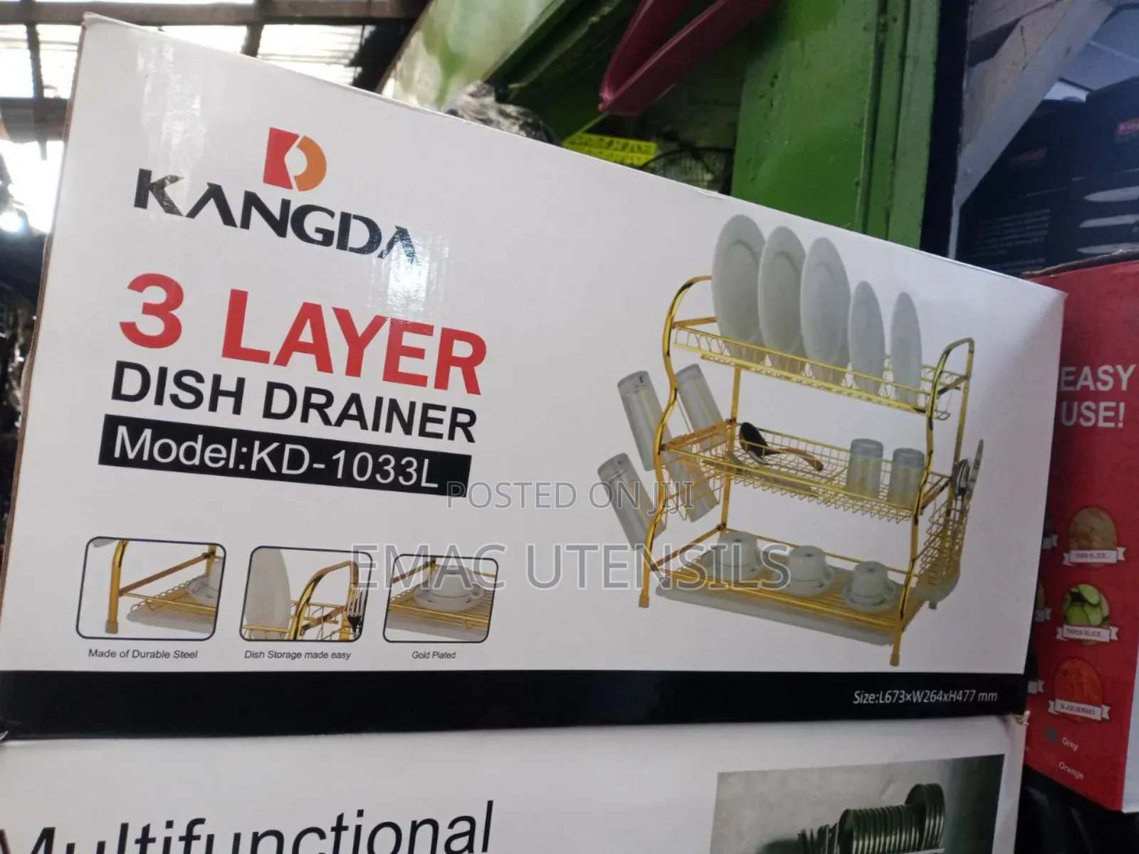 Gold Luxury 3 Layer Gold Dish Rack
