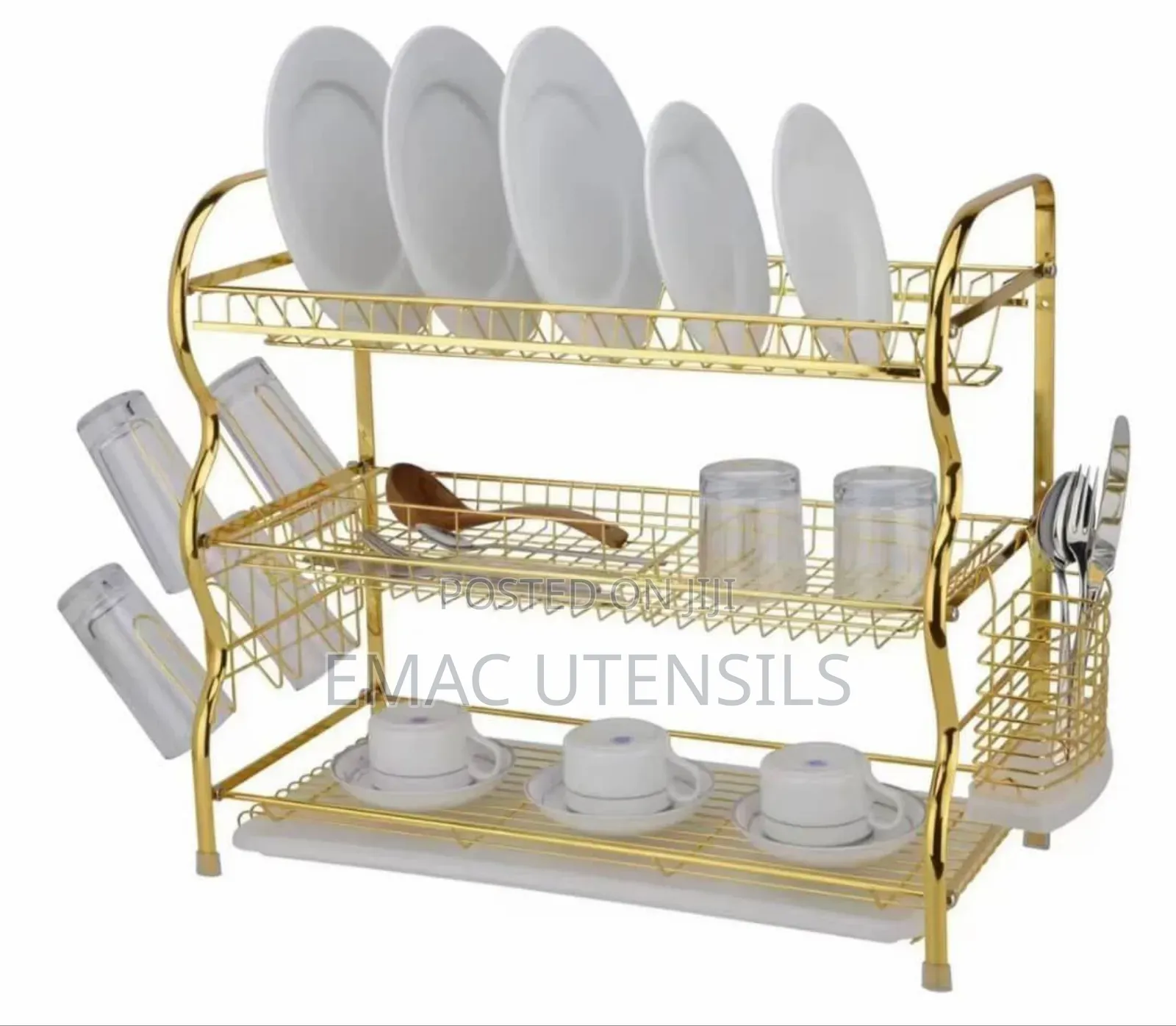 Gold Luxury 3 Layer Gold Dish Rack