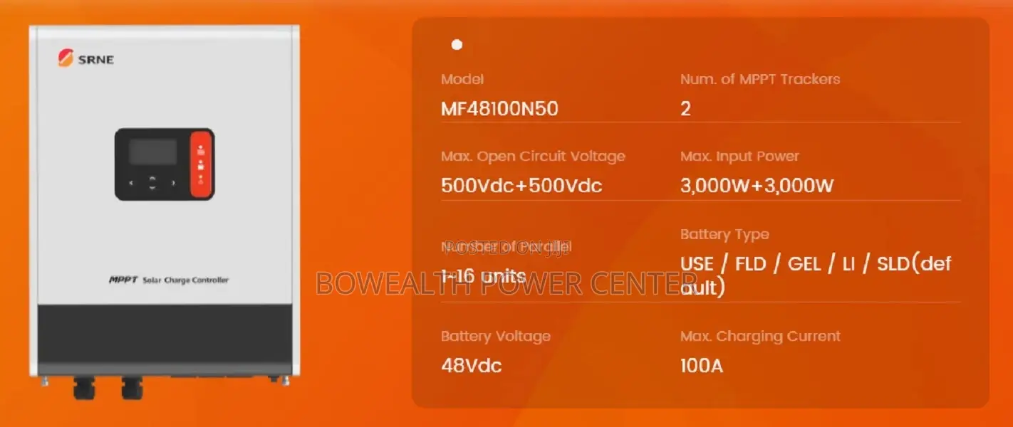 MPPT Charge Controller 100A 48V 6000W