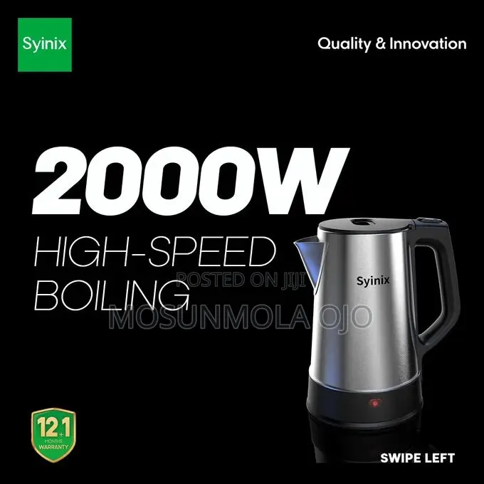 Syinix 2.2litre Cordless Electric Kettle / Jug 2000watts