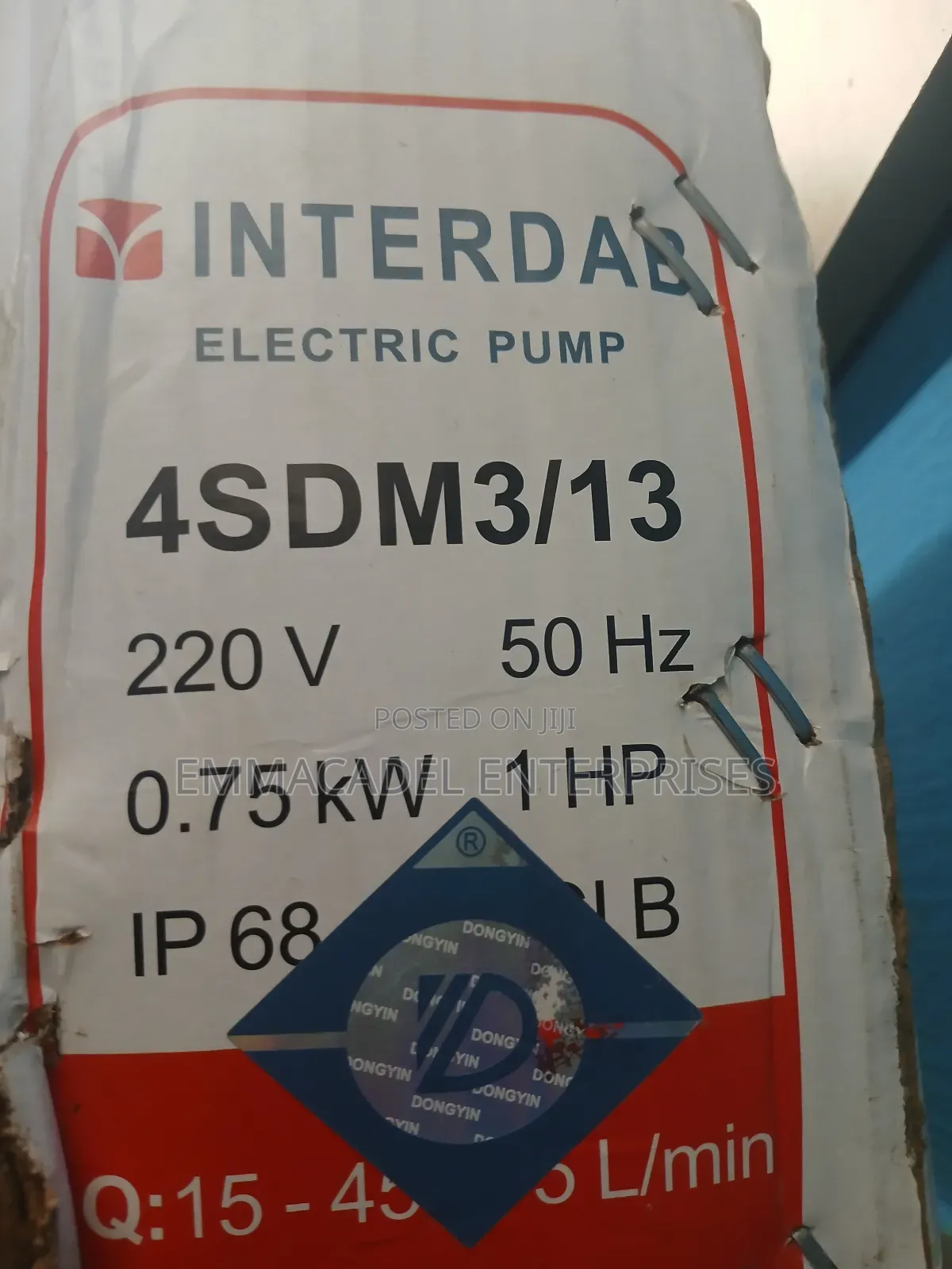 1hp Interdab Borehole Pump