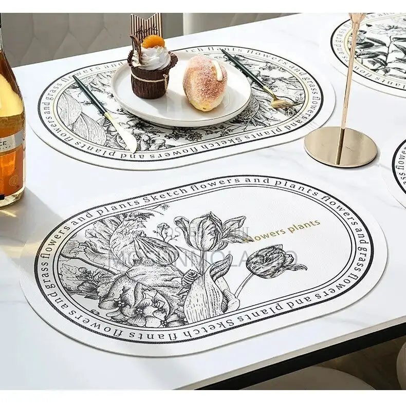Set of 4 Washable PVC Dining Table Mat