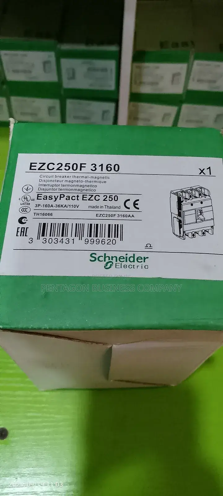 Original 160A 3pole Schneider Easypact Breaker
