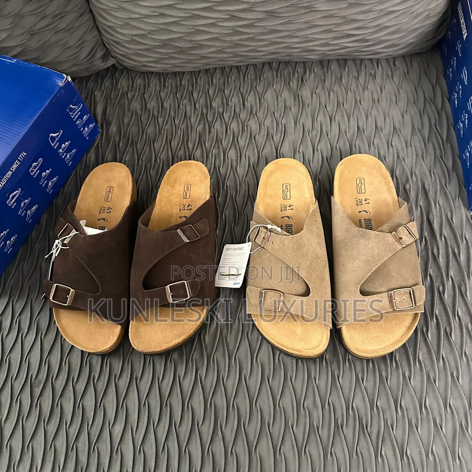 Original Birkenstock Boston Soft Footbed Zurich Nubuck Slide