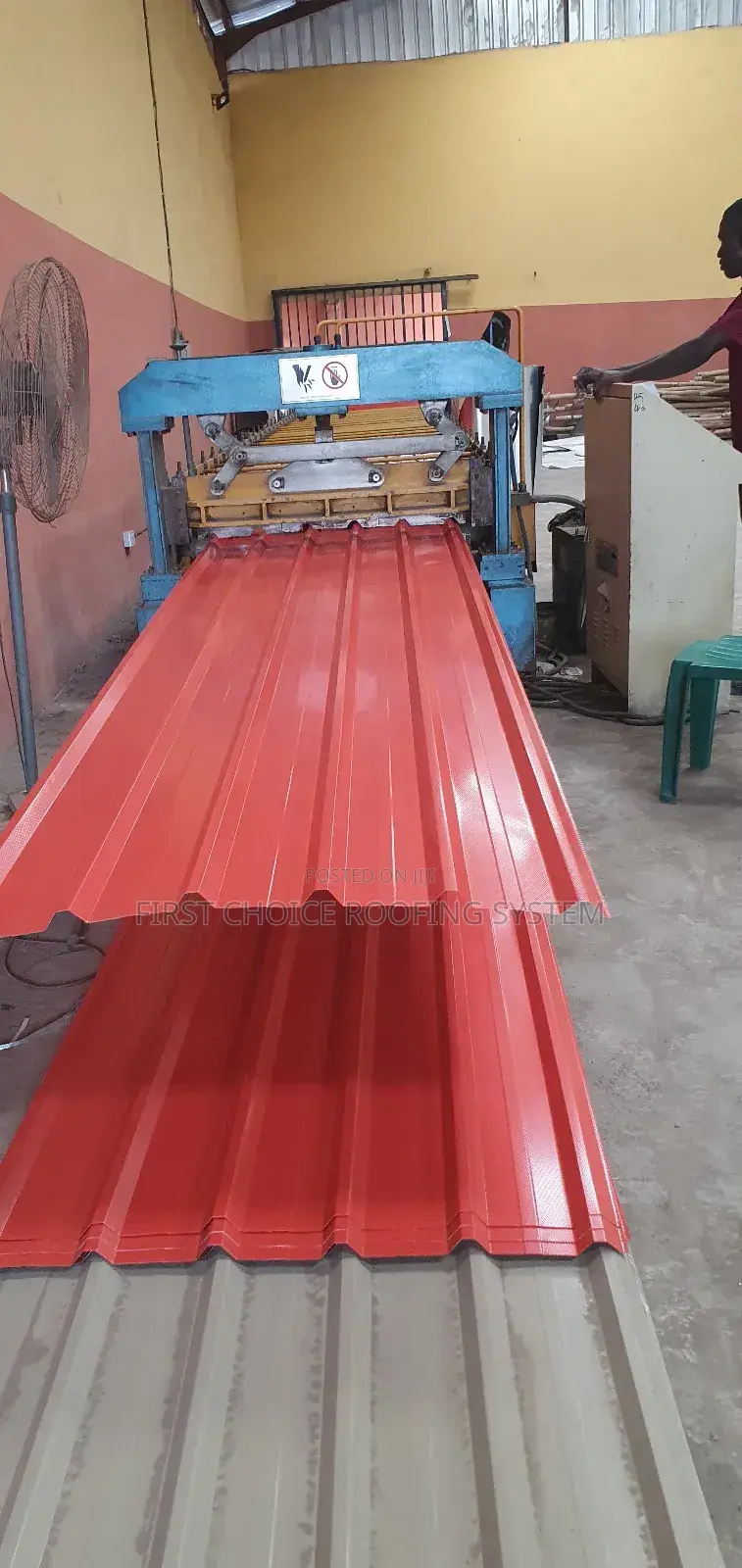Red Long Sparn Oven Baked Aluminium Roofing Sheets