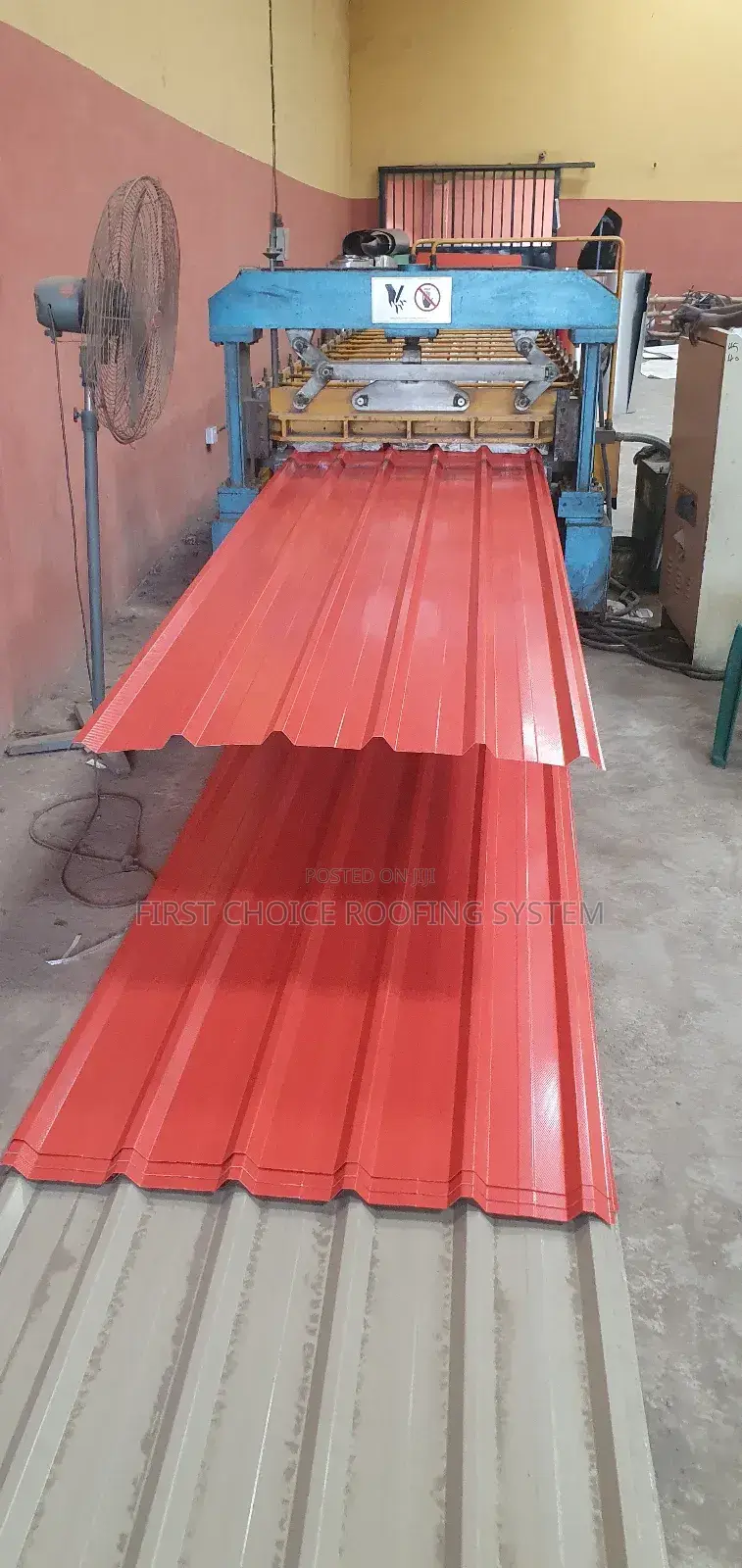 Red Long Sparn Oven Baked Aluminium Roofing Sheets