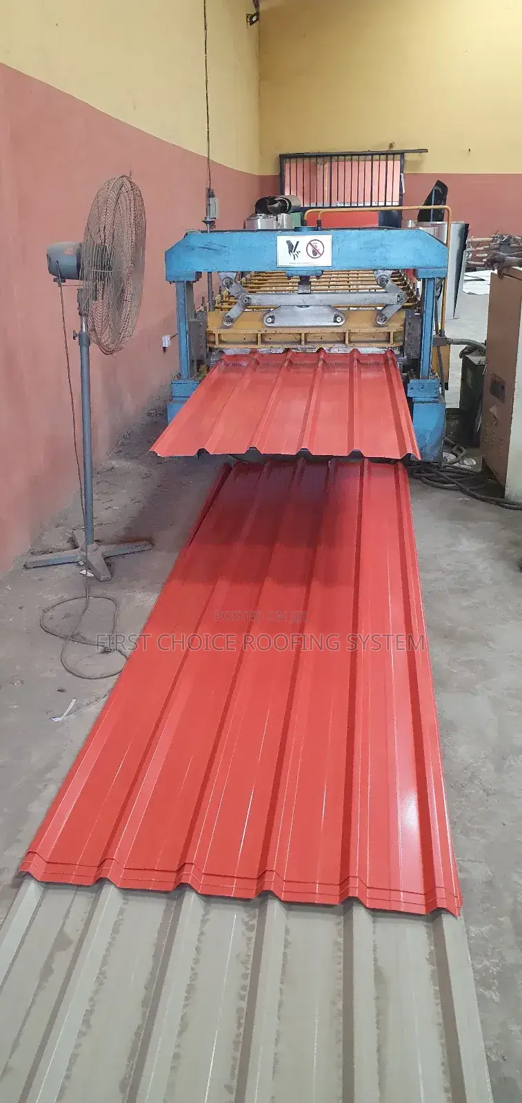 Red Long Sparn Oven Baked Aluminium Roofing Sheets
