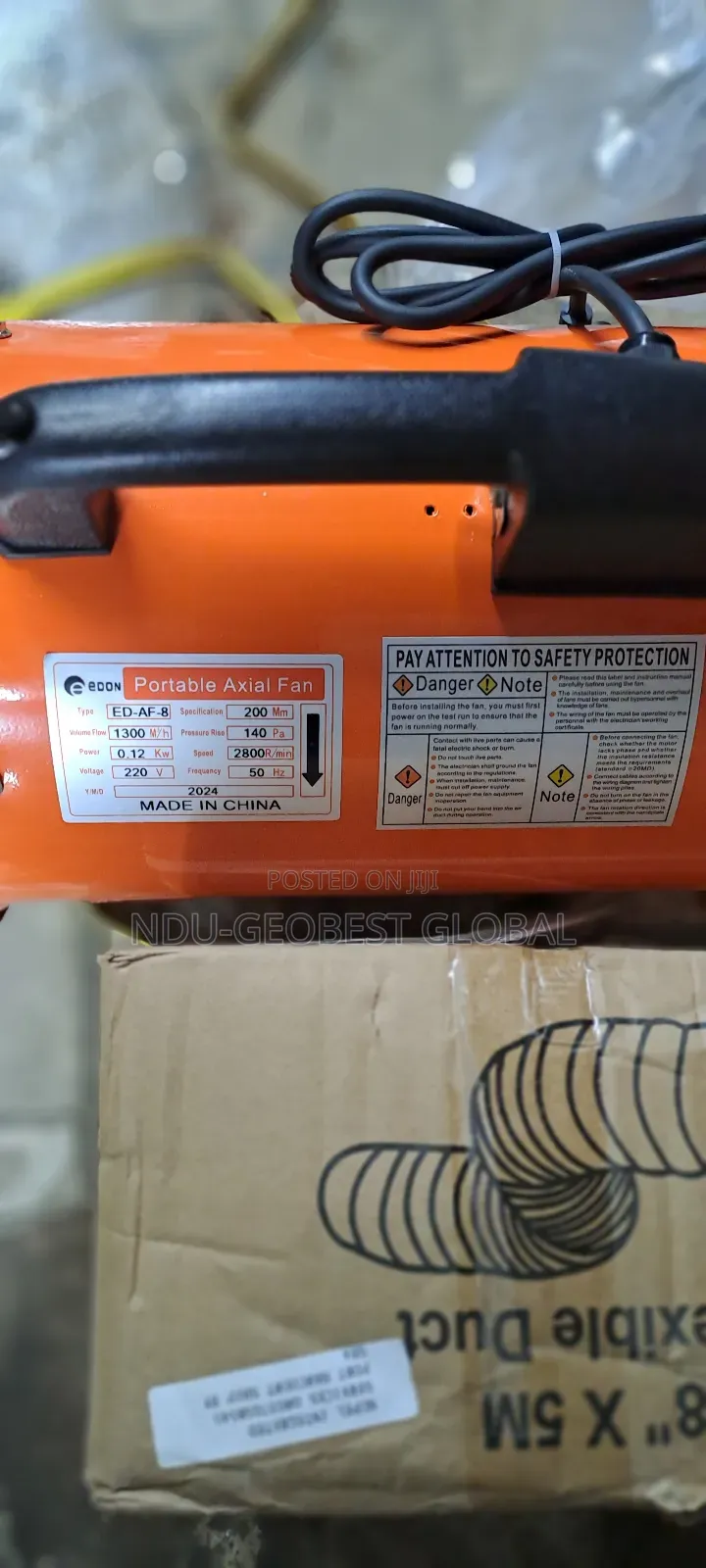 8" Vistar Portable Blower Ventilator 220V