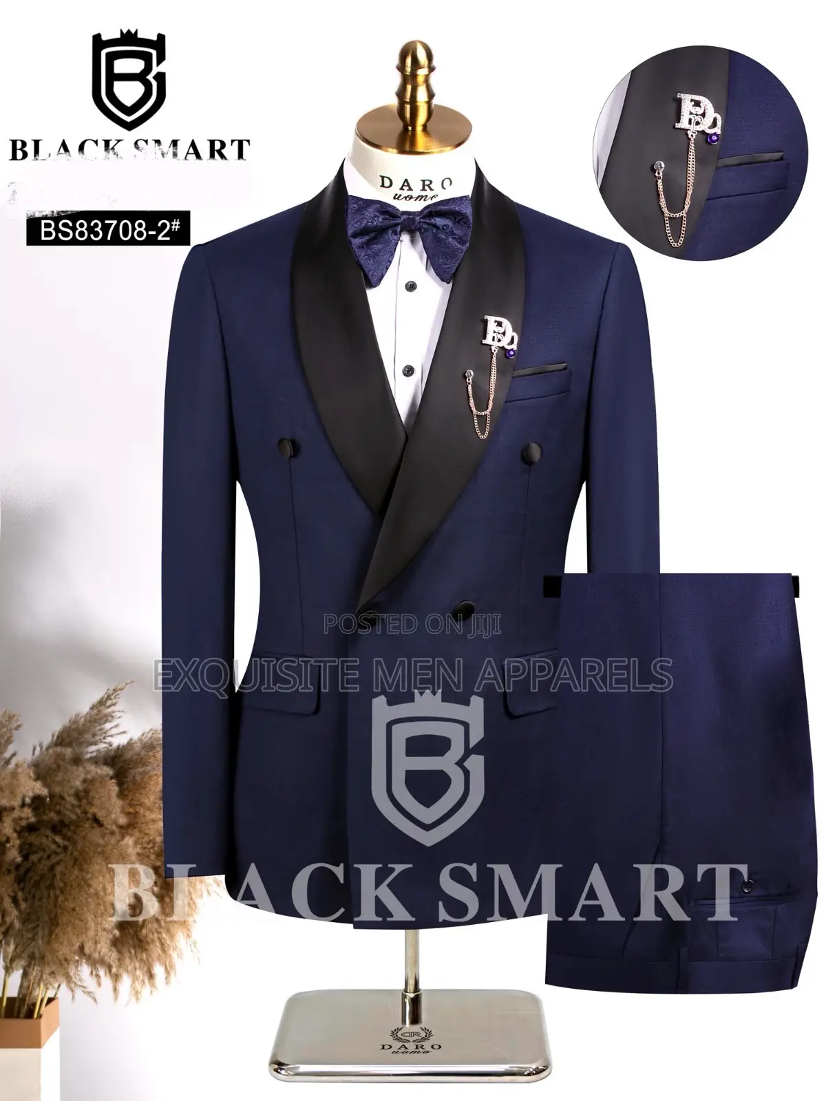 Shawl Lapel Black Smart Turkish Tuxedo Suit for Men