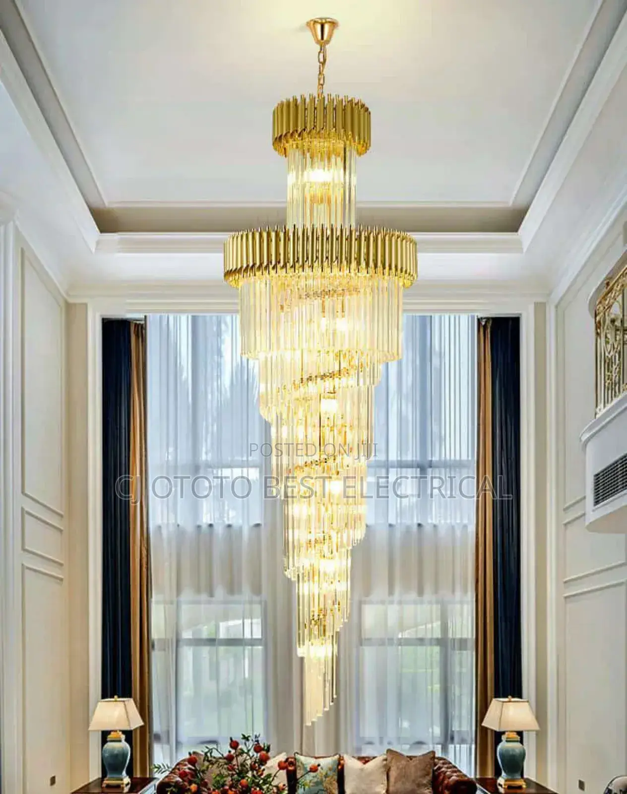 Crystal Chandelier Staircase Light Available Now Black Gold