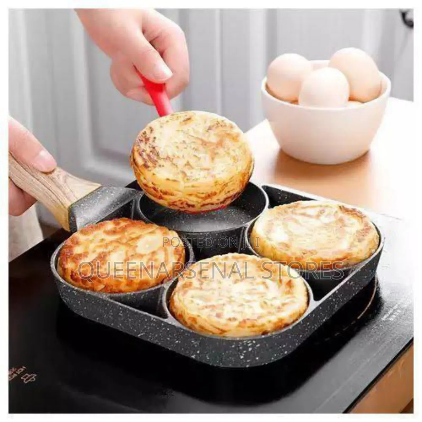 4 Holes Non Stick Fry Pan