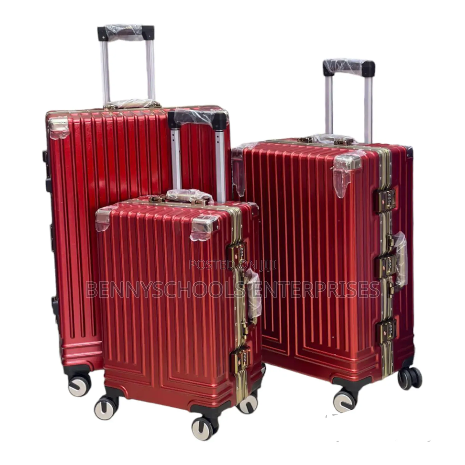 Set of 3 Imported Wine Aluminium Travelling Luggage Boxes