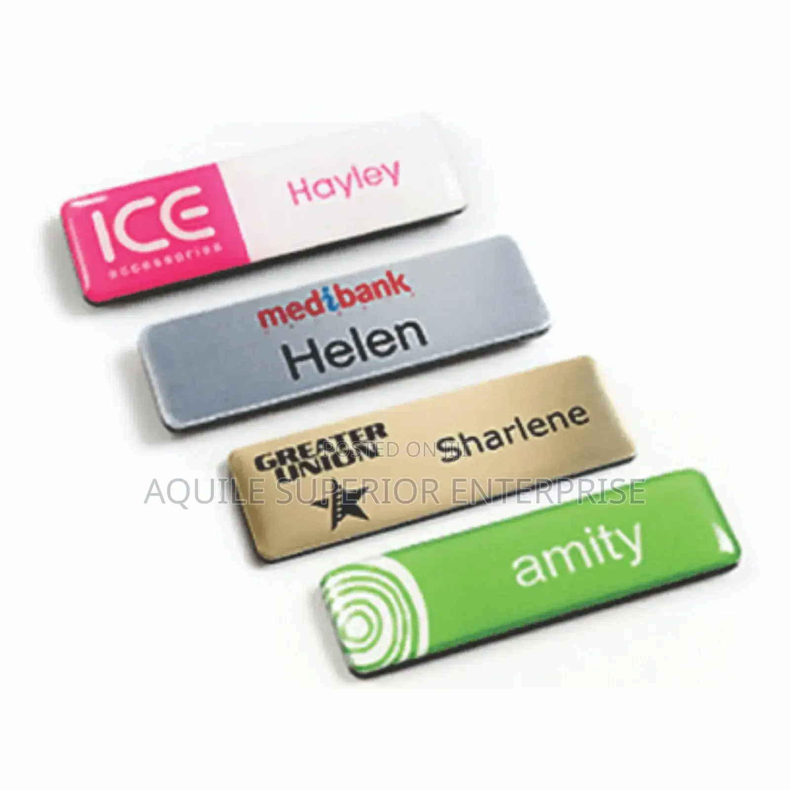 Staff Name Badge Printing - Dome Lapel Badges
