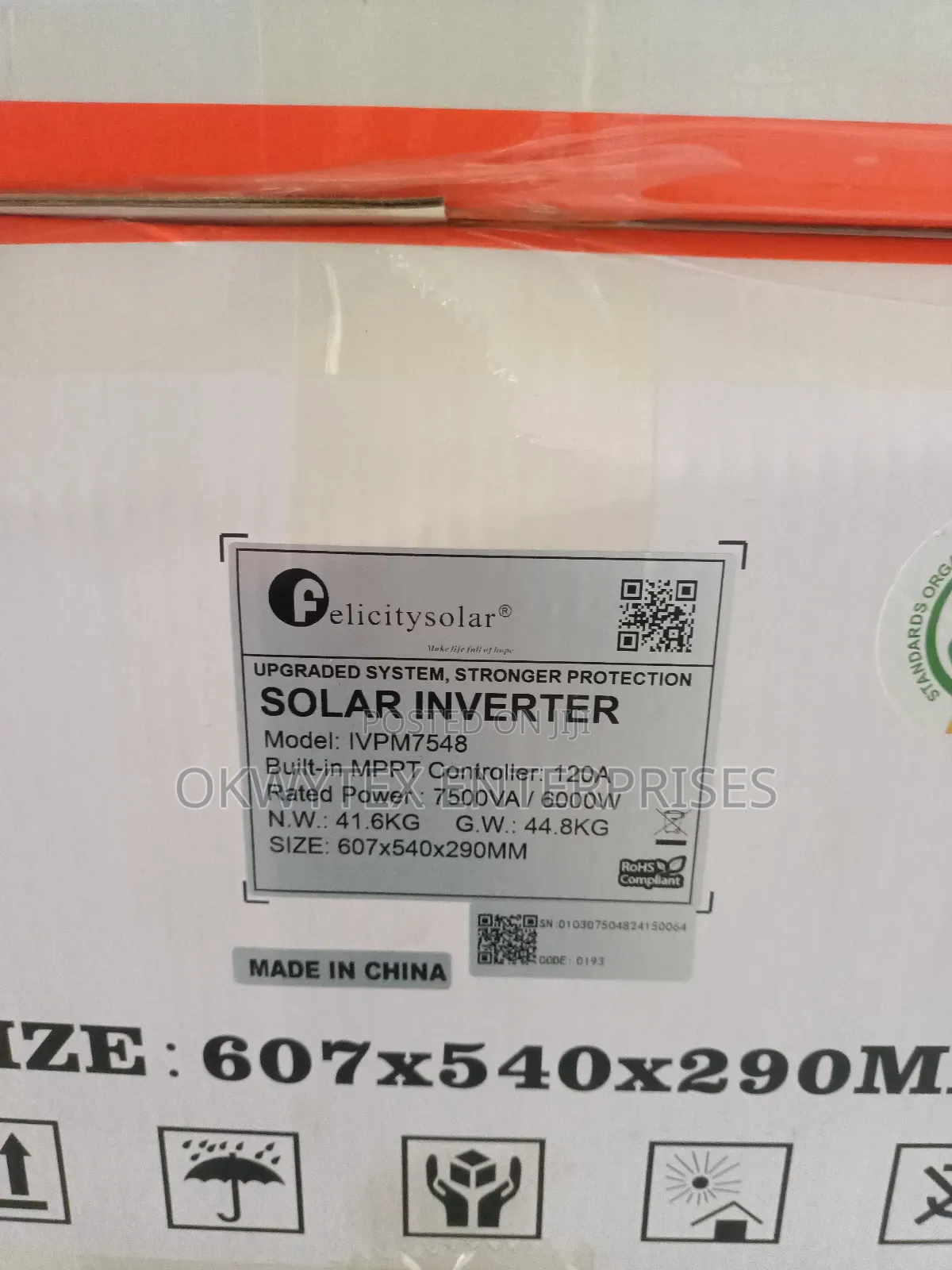 7.5kva 48V Ivps Felicity Inverter Pure Sine Wave