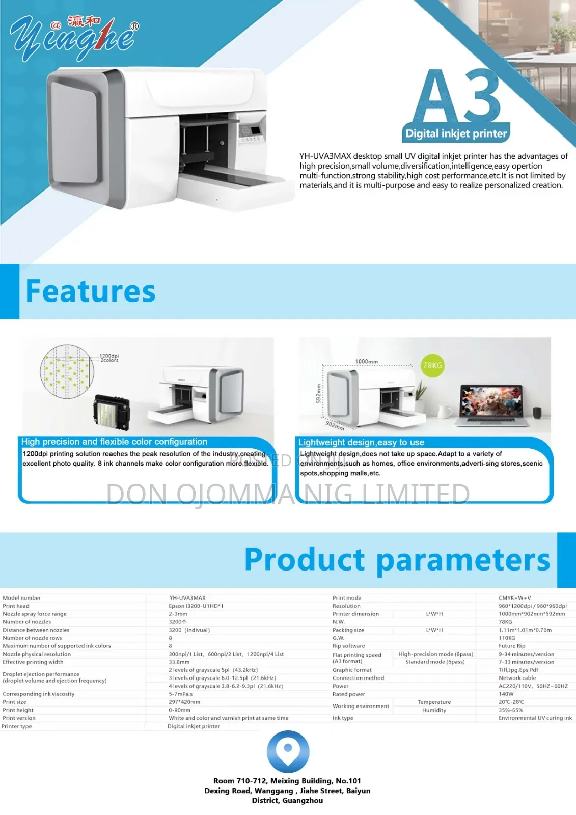 Uv A3max Digital Inkjet Printer
