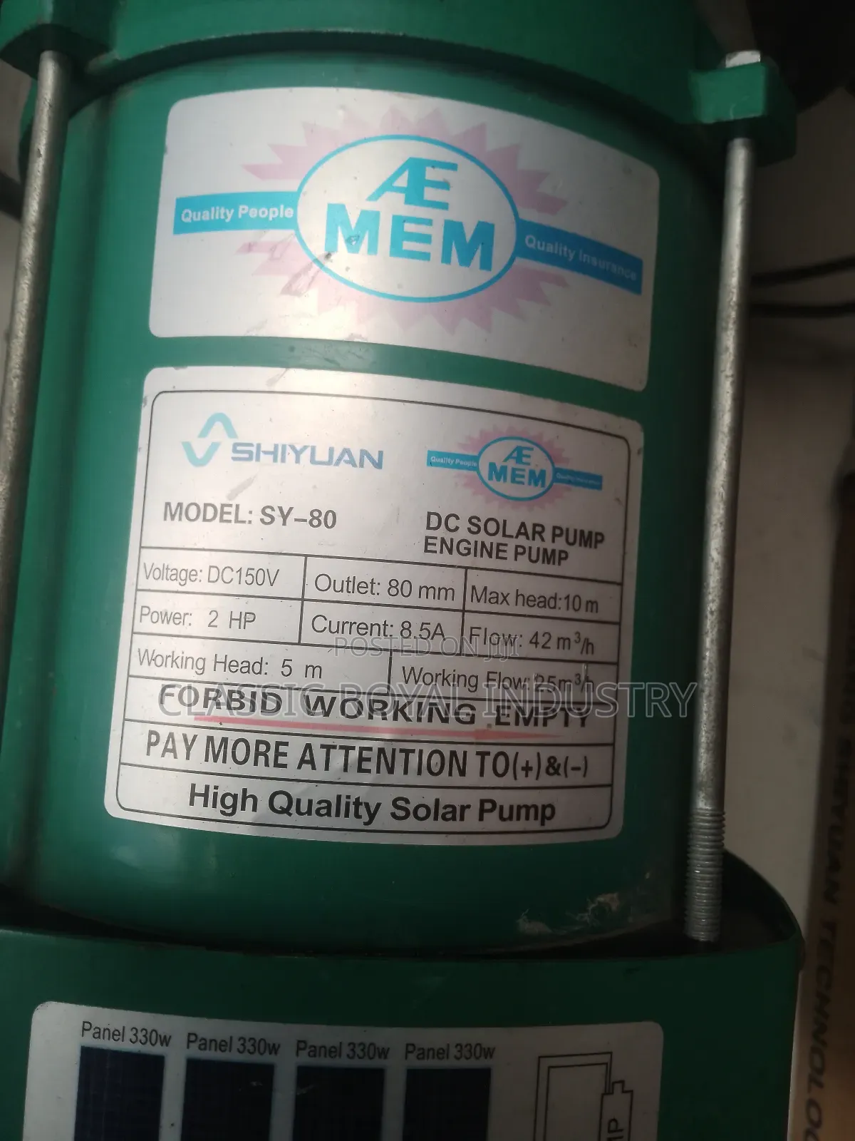 Solar Pump 2 Hp 3" Inches