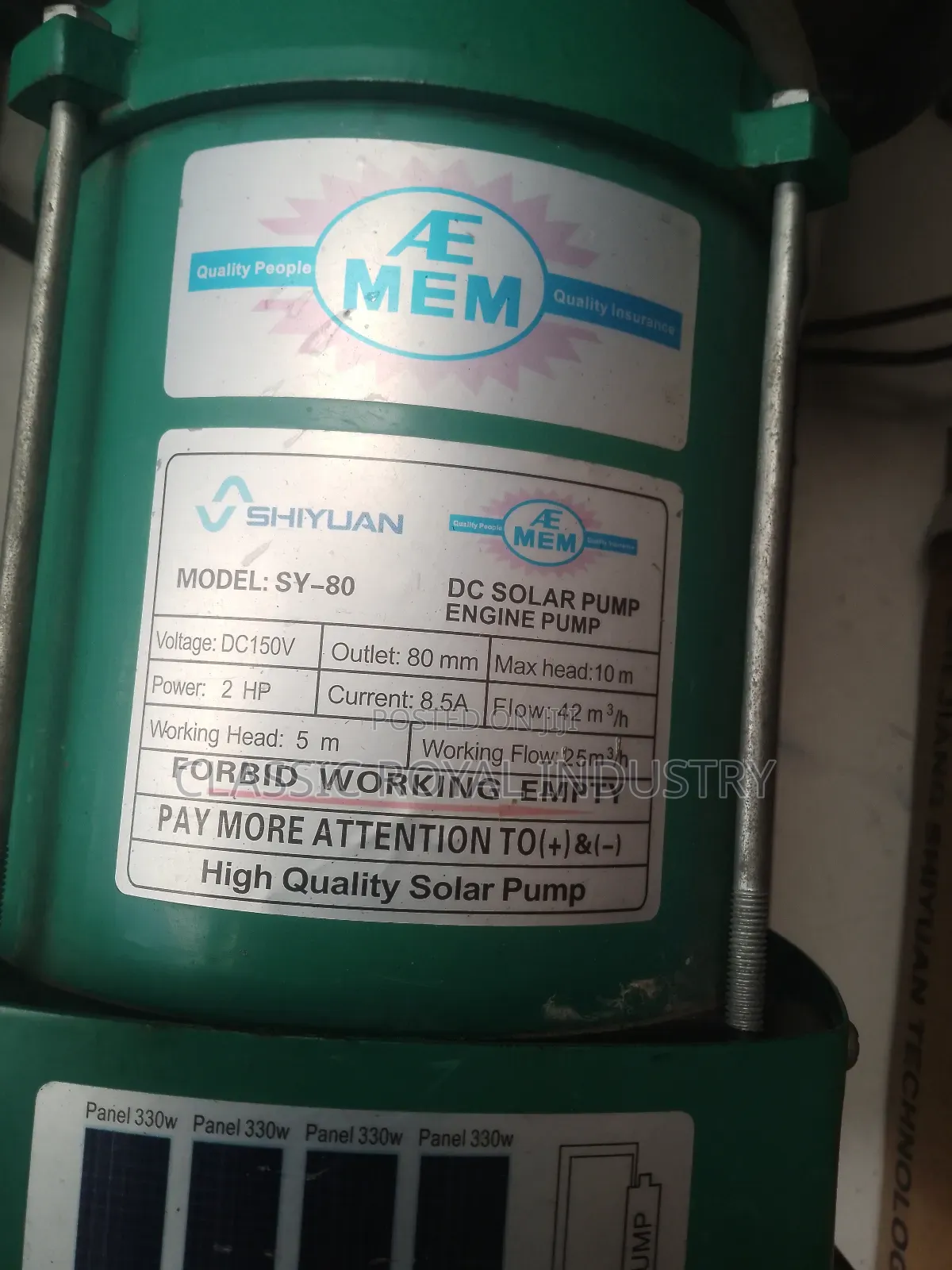 Solar Pump 2 Hp 3" Inches