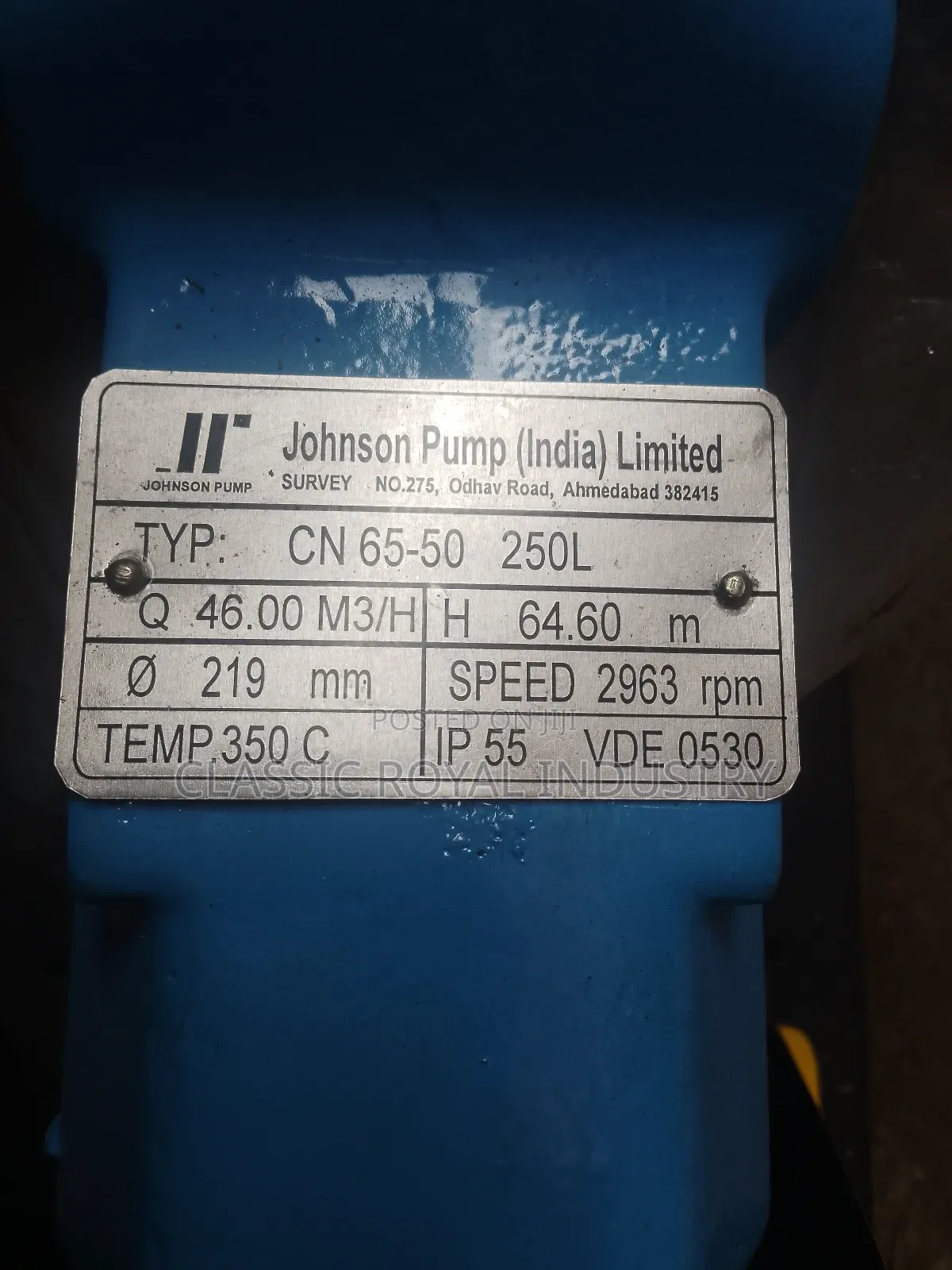 Johnson Pump 2 by 2.5" Inches With 7.5 Kw