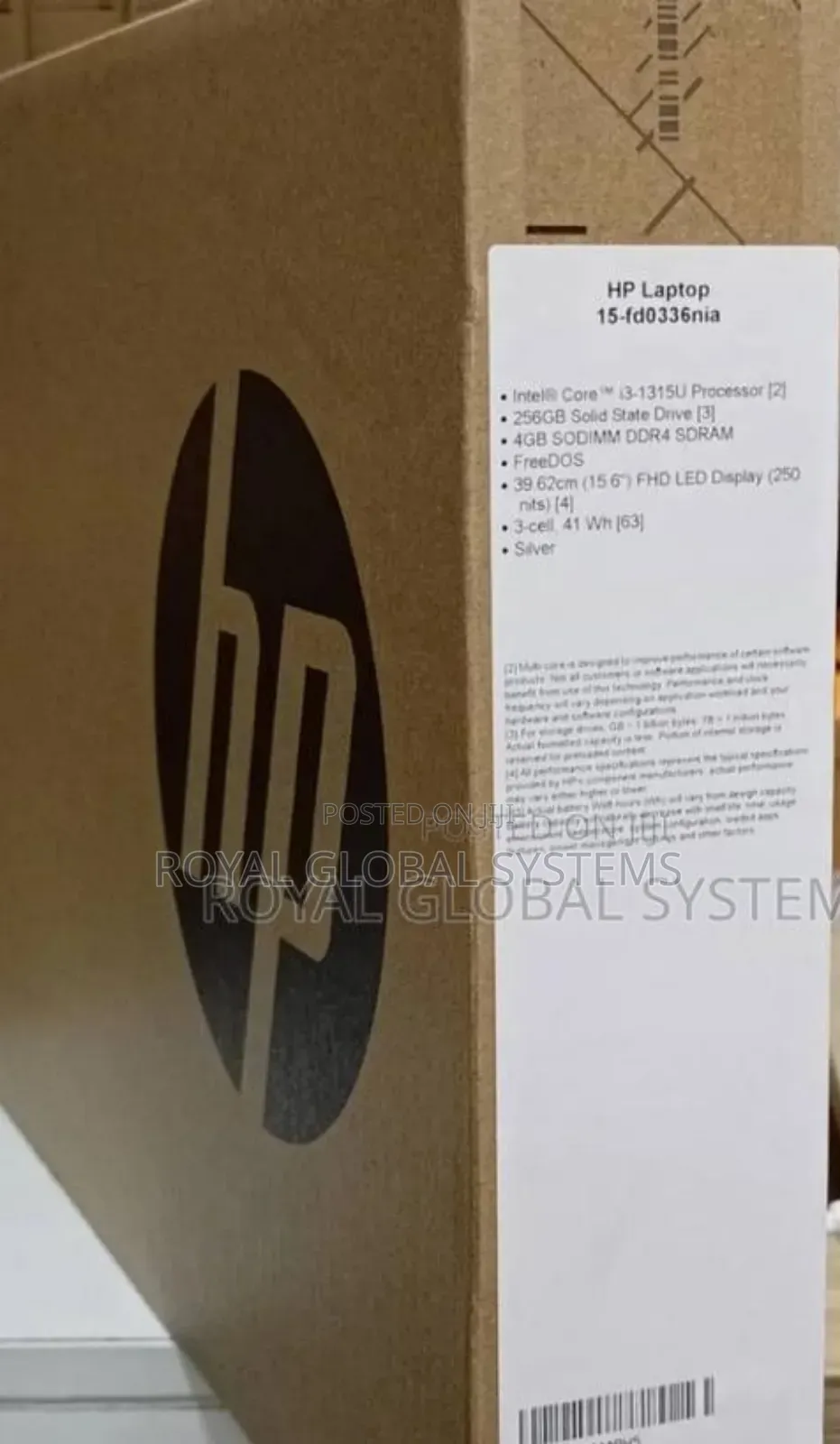 New Laptop HP 15-Da2933nia 4GB Intel Core I3 SSD 256GB