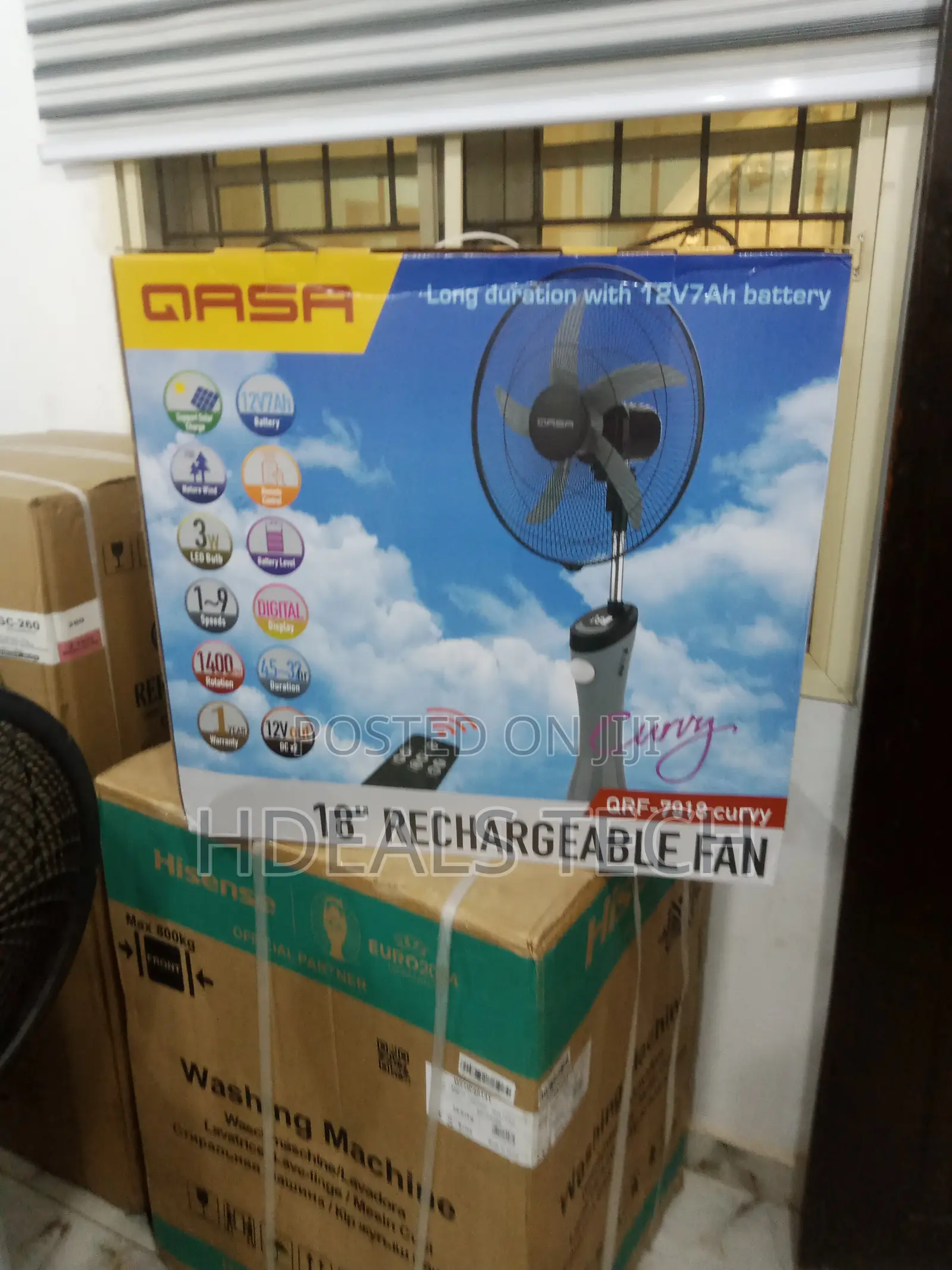 Best QASA Rechargeable Standing Fan 18''