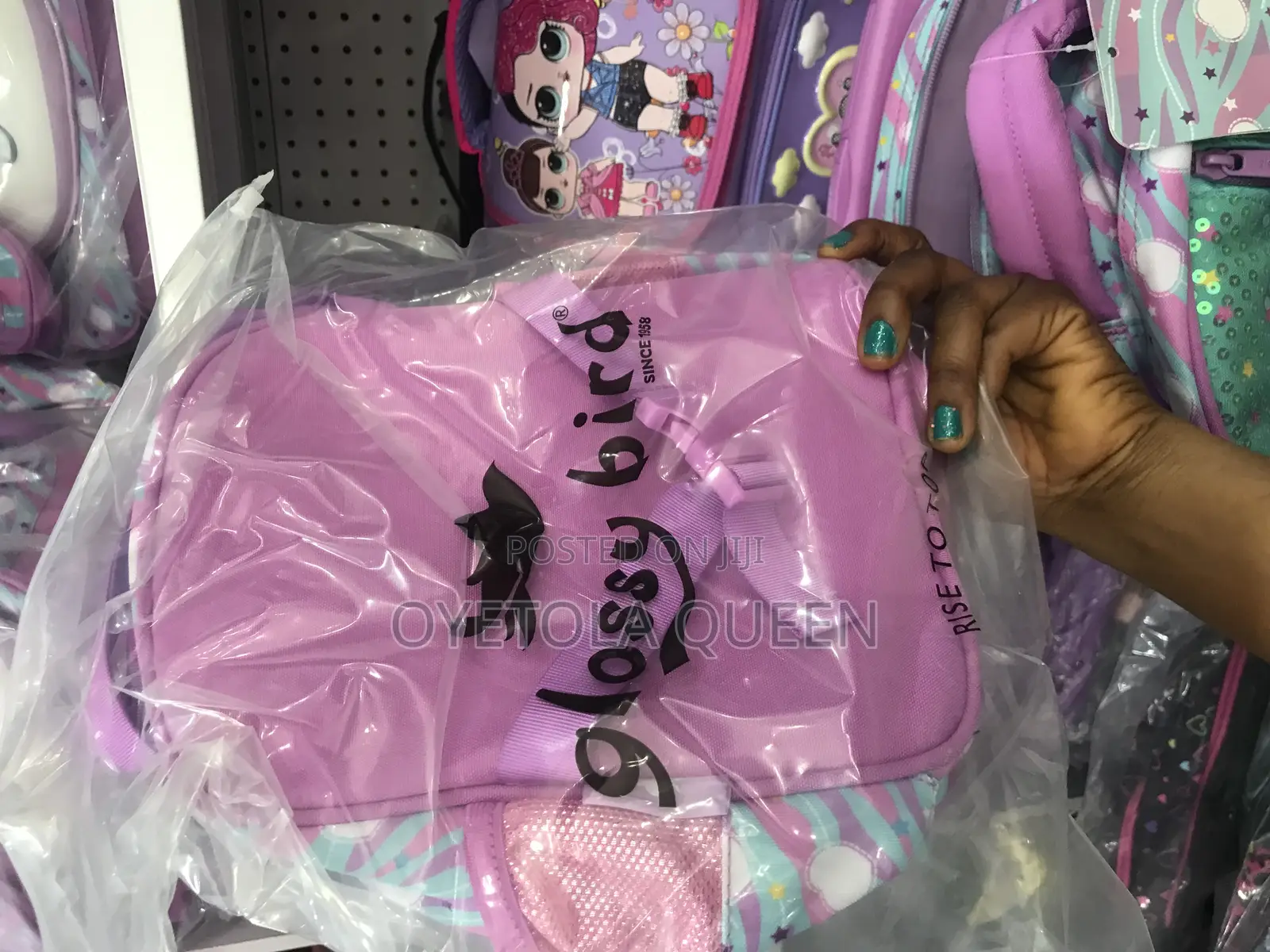 High Quality Glossy Bird Trolley School Bags