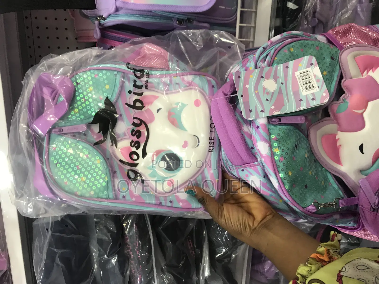 High Quality Glossy Bird Trolley School Bags