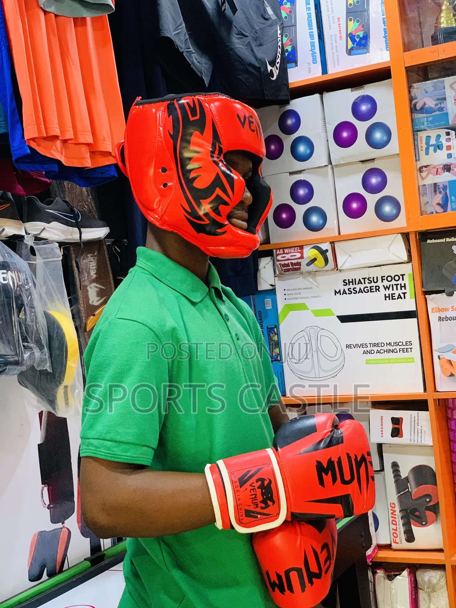 Venum Boxing Head Guard and Boxing Glove