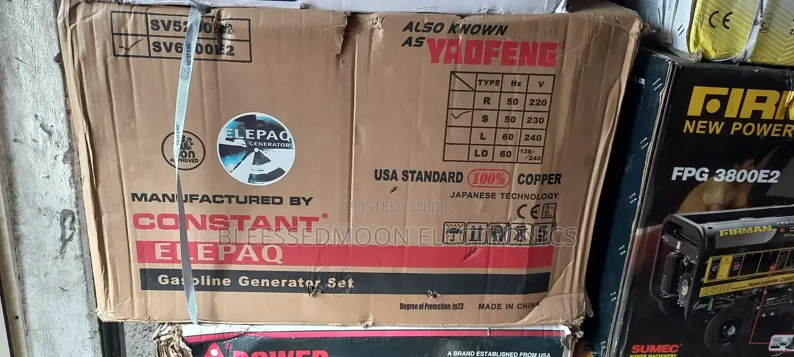 Elepaq Constant Supper Heavy Duty Generator 5.5kva Cooper Co