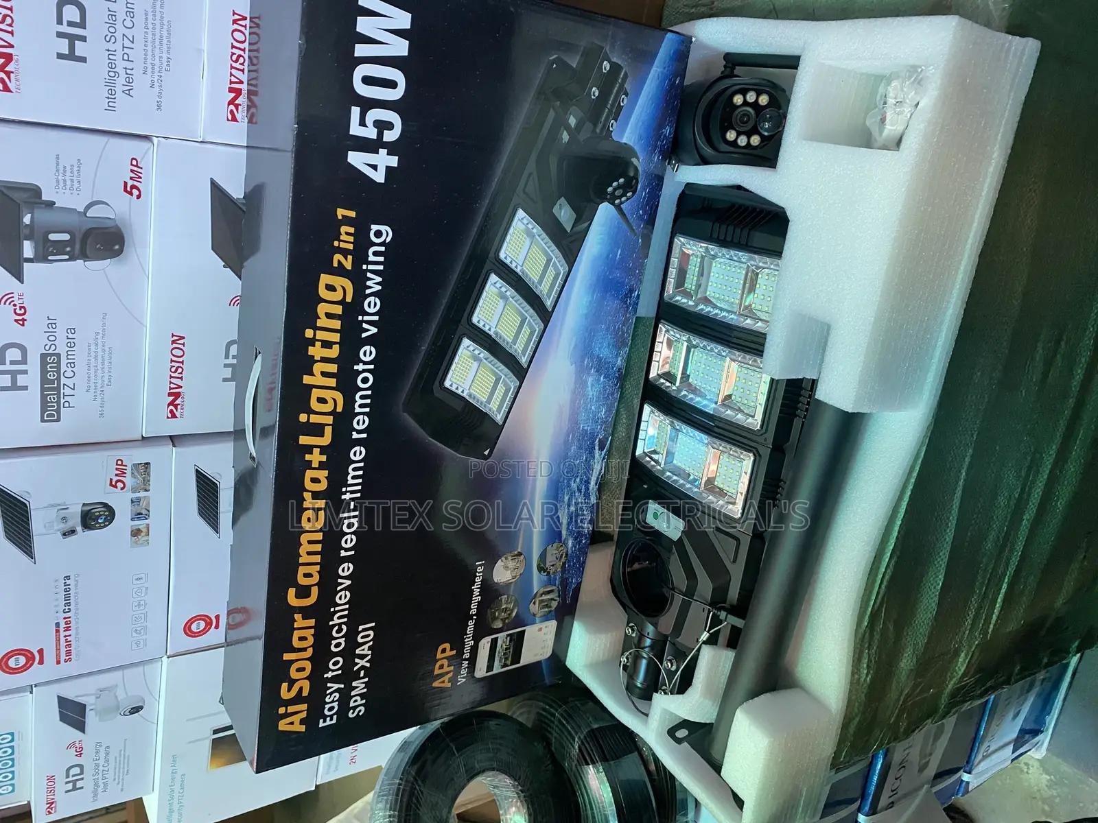 High Quality 450w Ai Solar Street Light With Camera 2 in 1