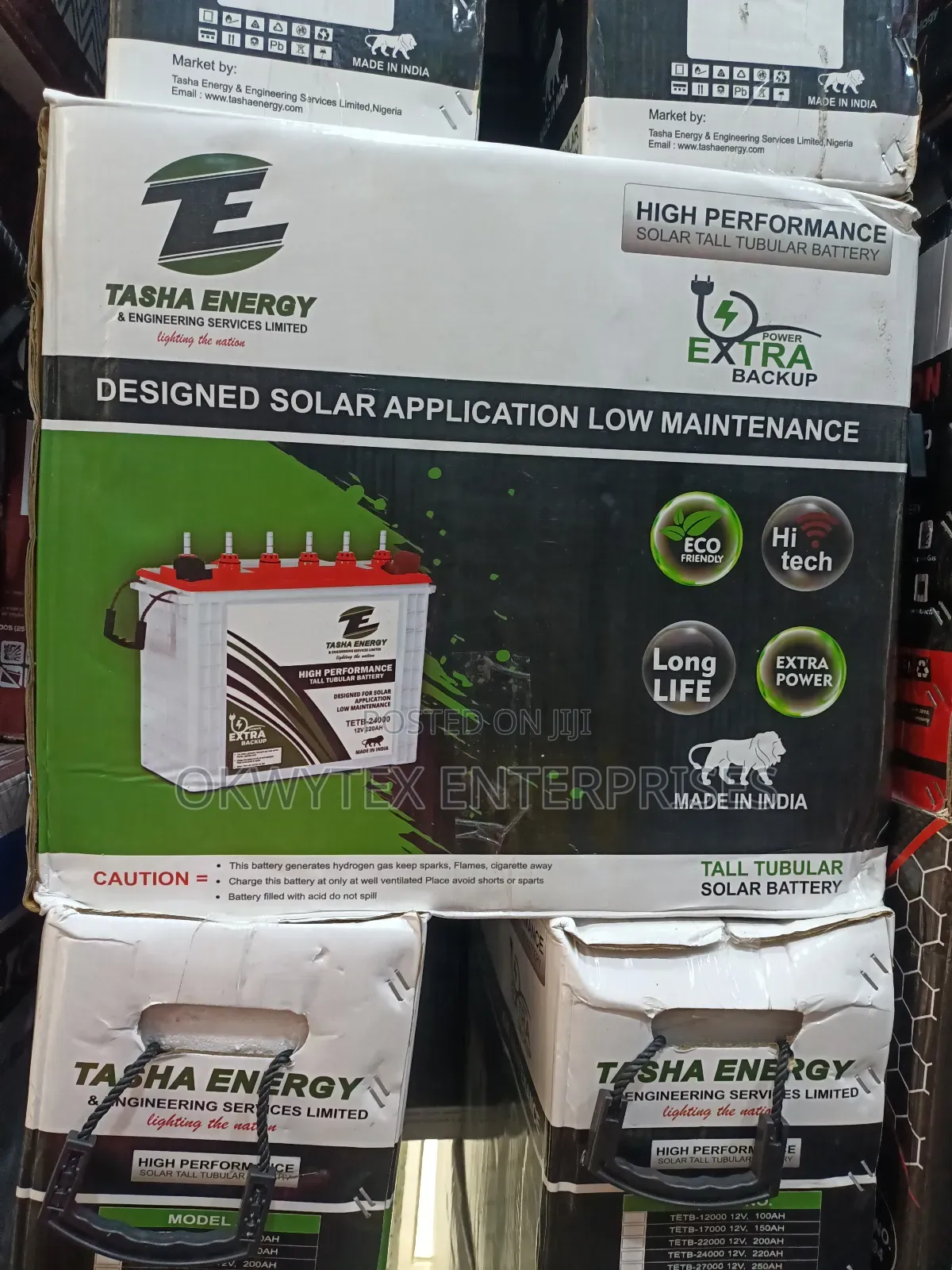 220ah Tasha Indian Tall Tubular Battery