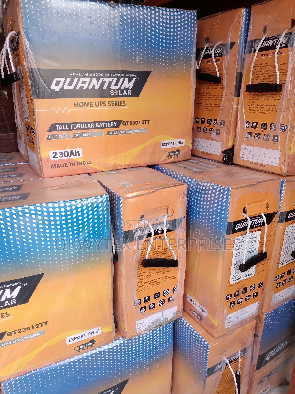 230ah Quantum Indian Tall Tubular Battery