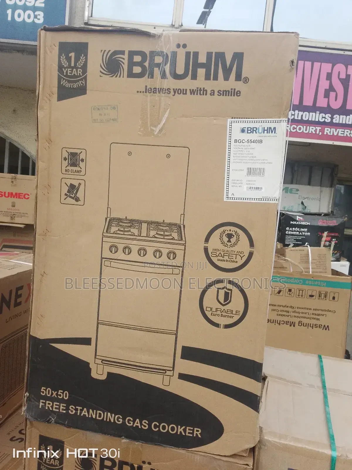 Bruhm 4bunner Gas Cooker 50x50