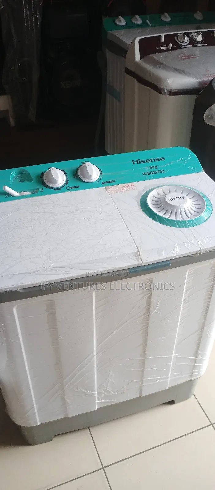7.5kg Hisense Twin Top, Wash and Spin Washing Machine