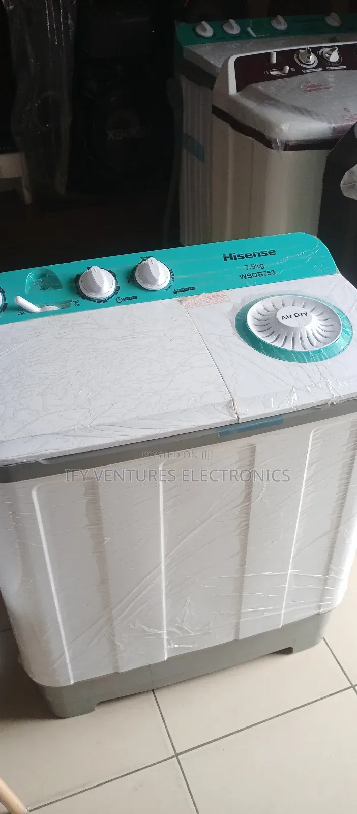 7.5kg Hisense Twin Top, Wash and Spin Washing Machine