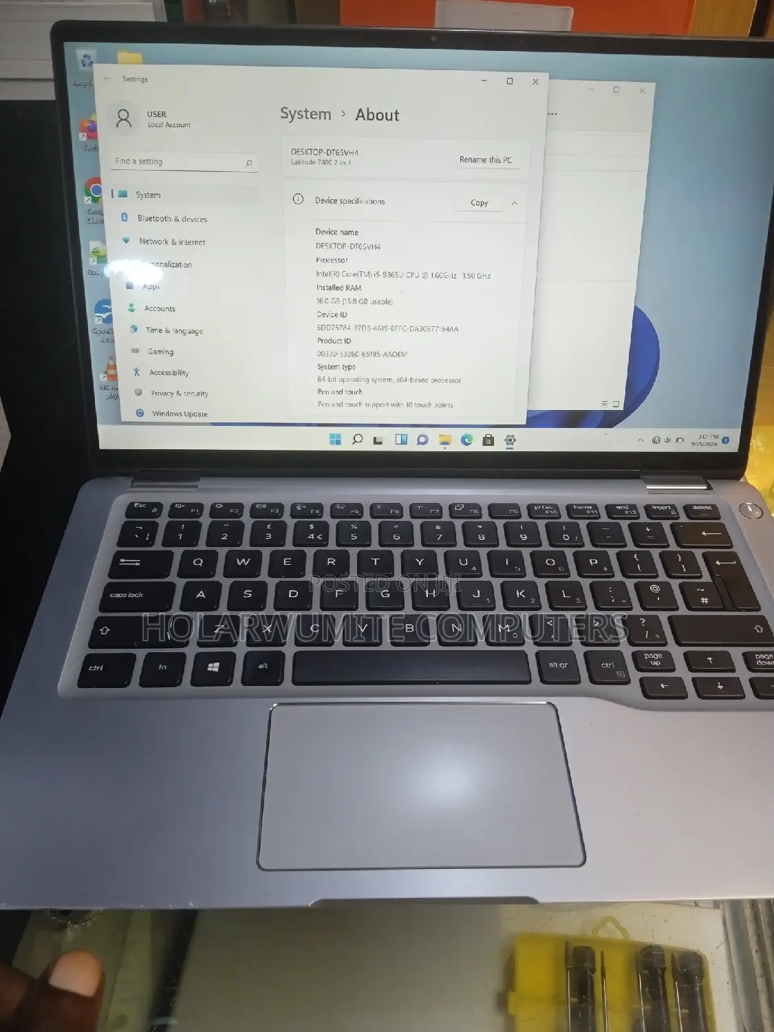Laptop Dell Latitude 7400 16GB Intel Core I5 SSD 512GB