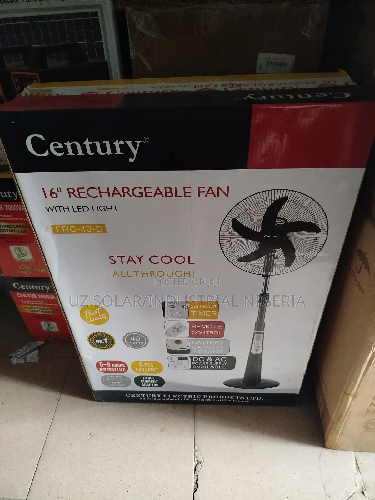 16inch Century Rechargeable Fan