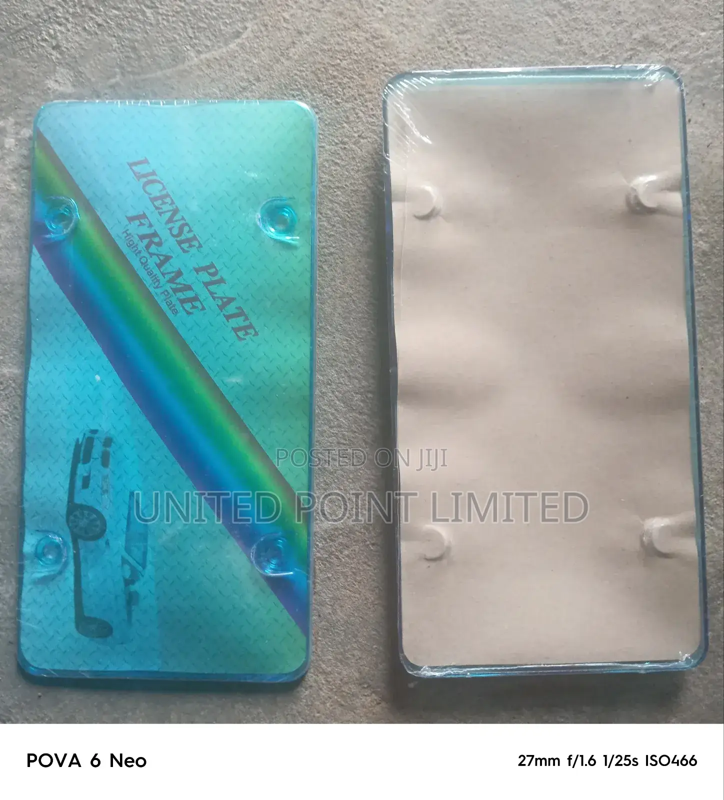 License Plate Number Cover Blue Abj