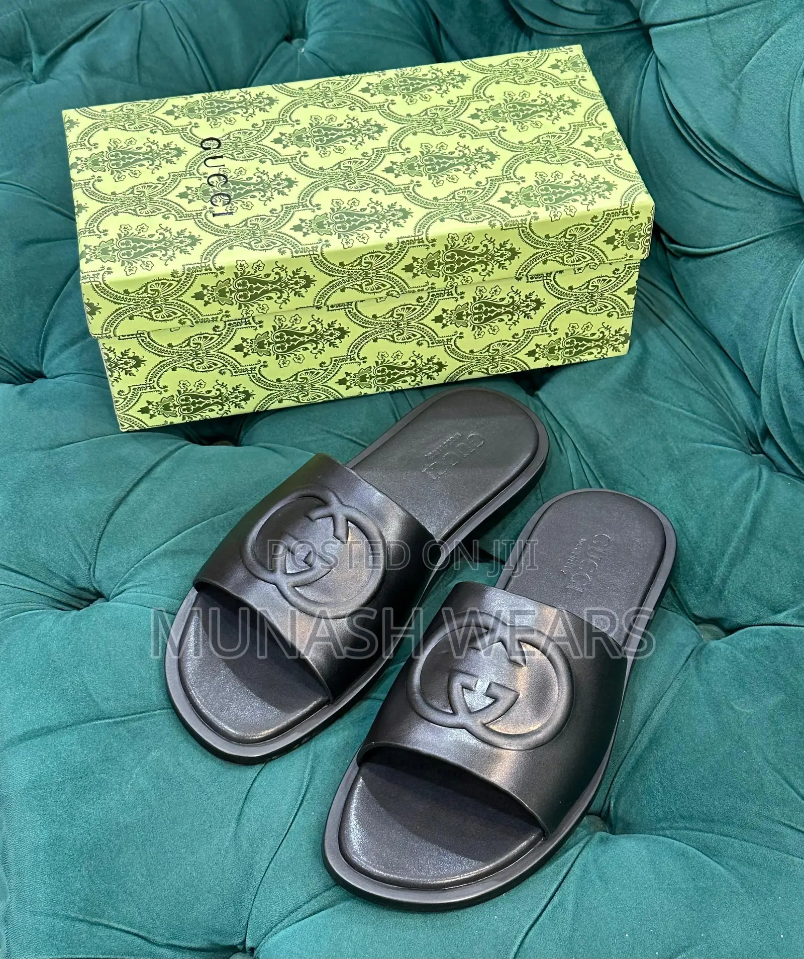 Original Leather Gucci Royal Slipers for Men