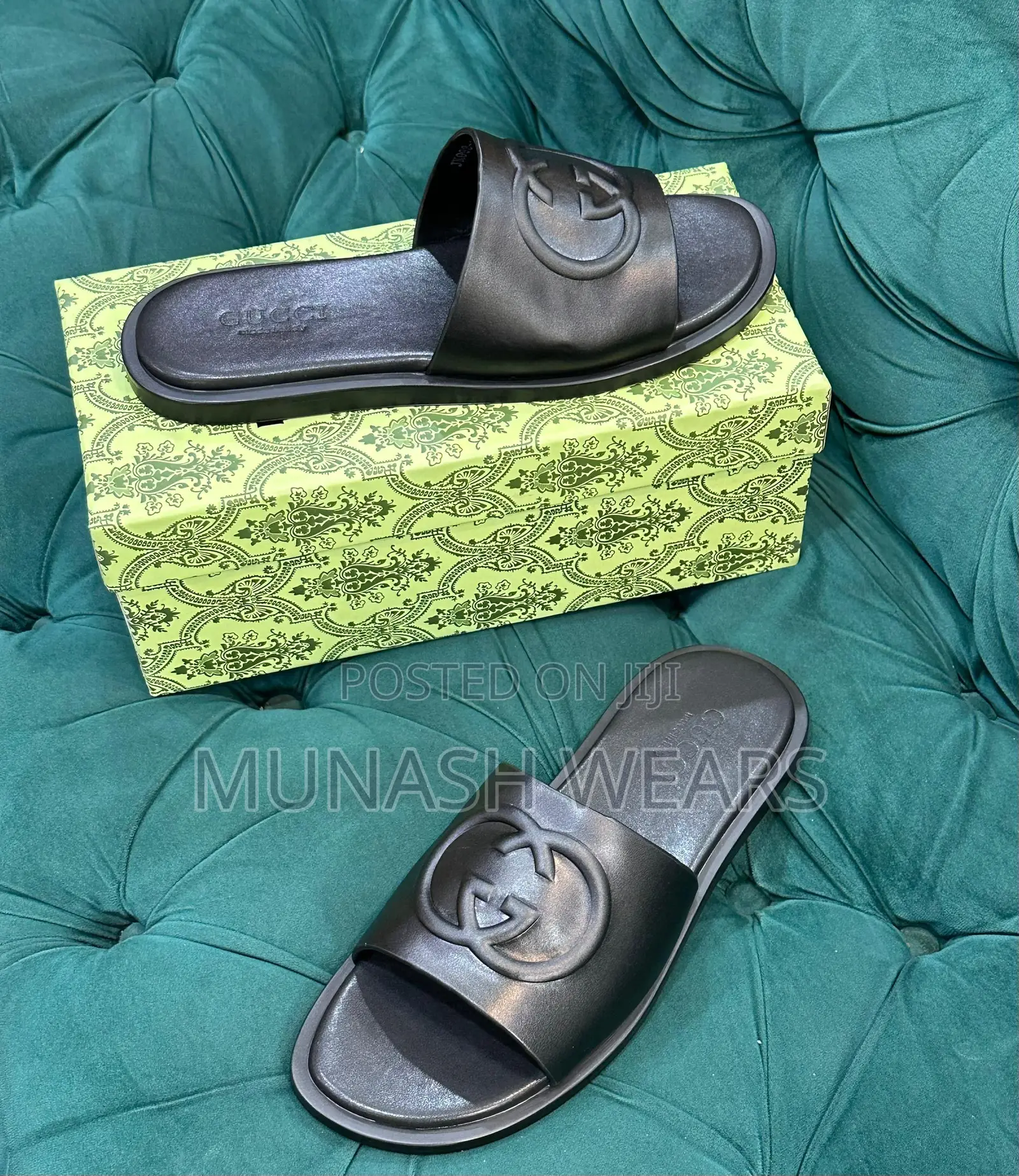Original Leather Gucci Royal Slipers for Men