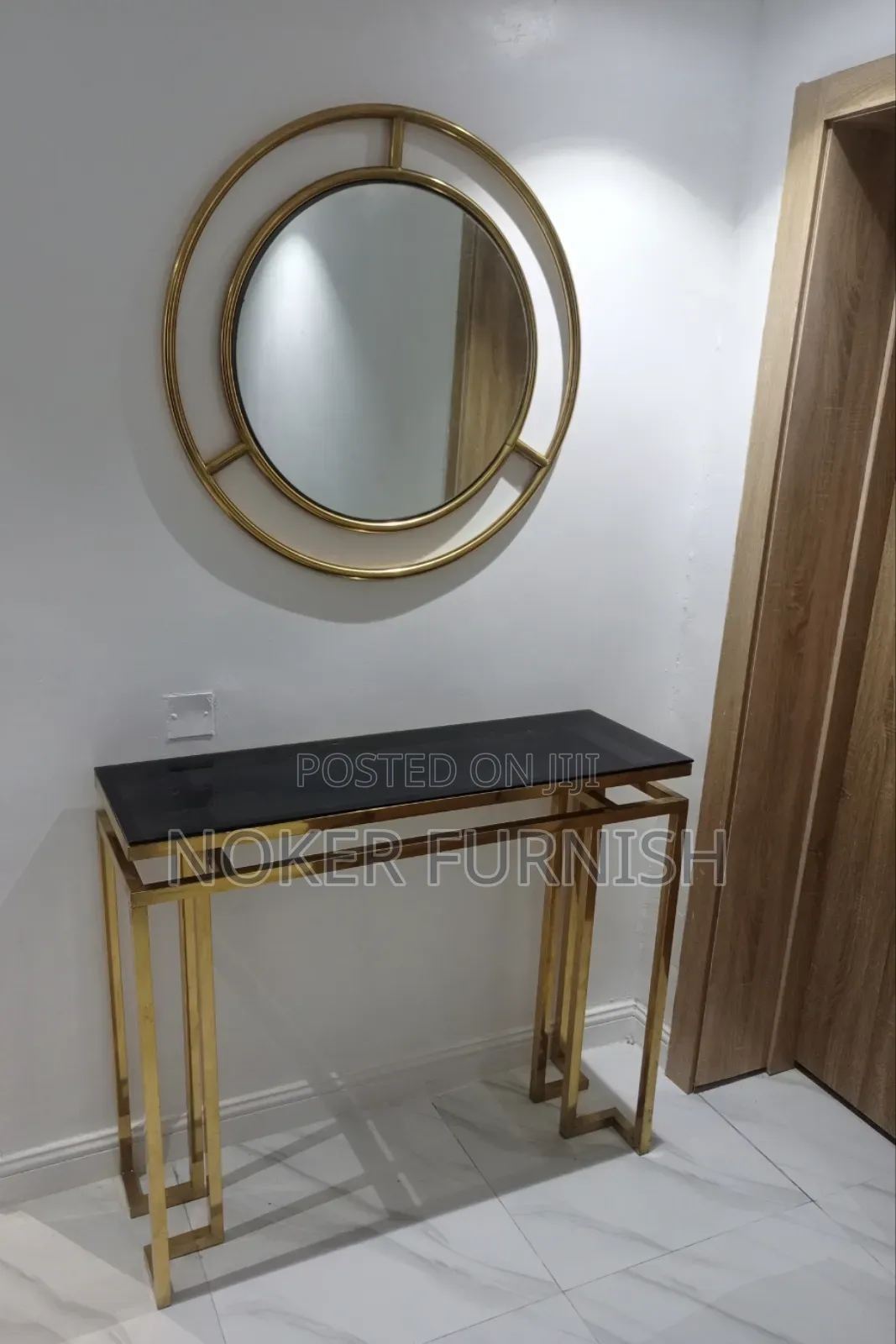Console Table With Round Mirror