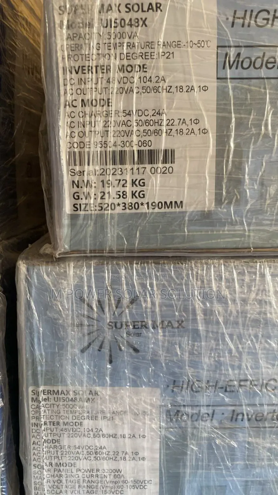 5kva 48V Supermax Non-Hybrid Inverter