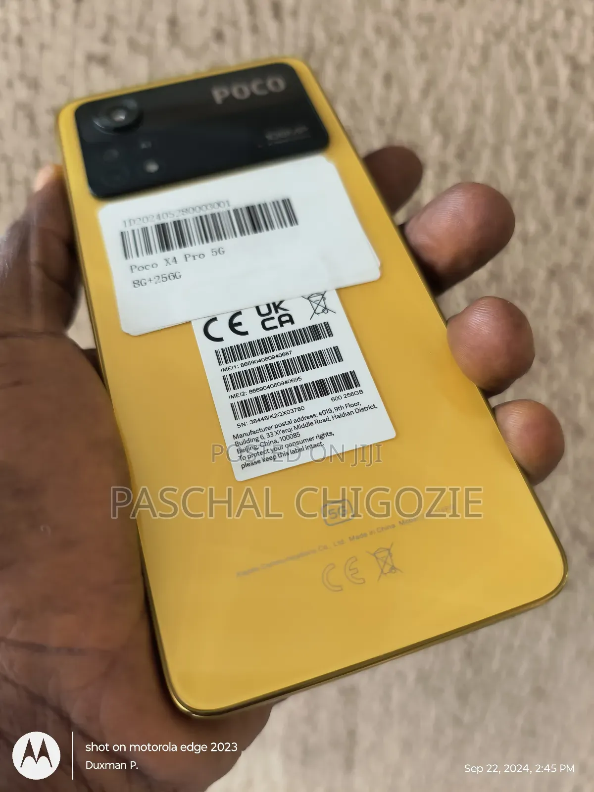 New Xiaomi Poco X4 Pro 5G 256 GB Yellow