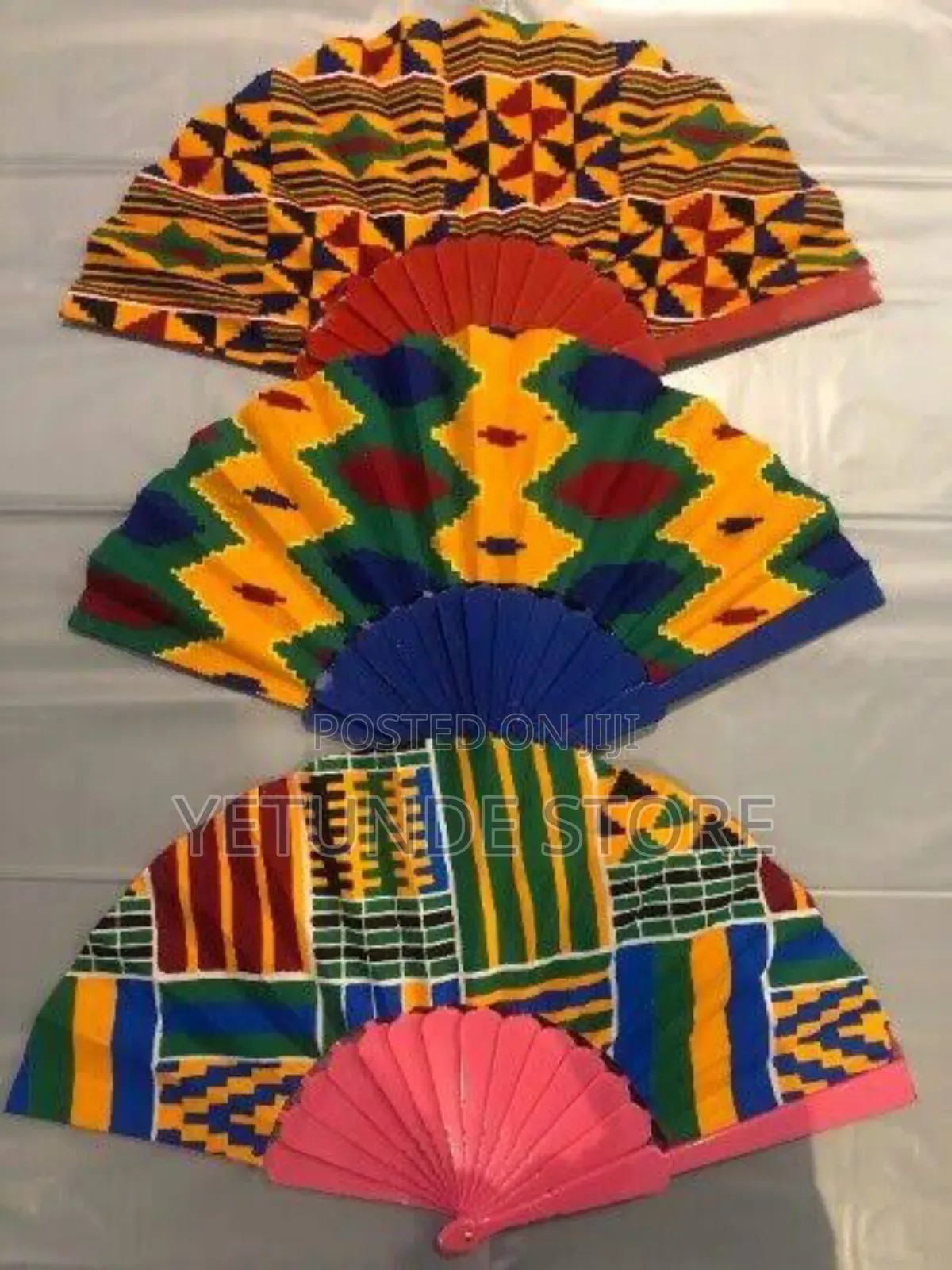 Handfan 180 Degree Made With Ankara for Parties