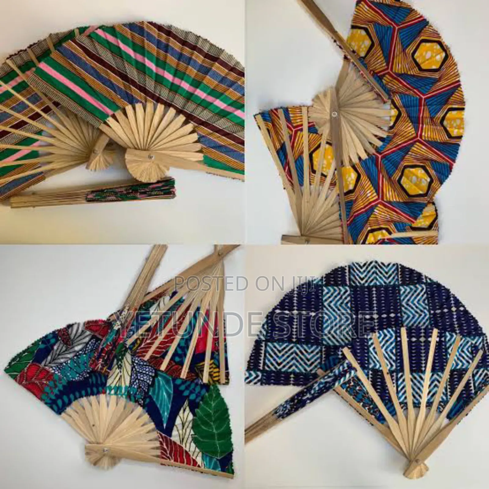 Handfan 180 Degree Made With Ankara for Parties