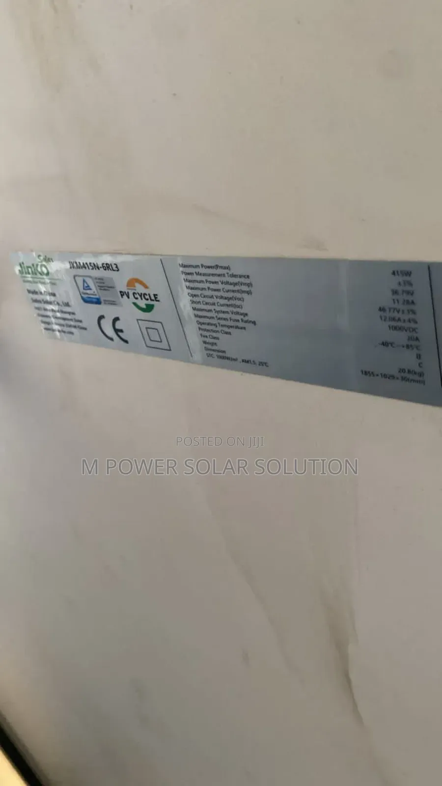 415w 132cell Jinko Halfcut Mono Solar Panel