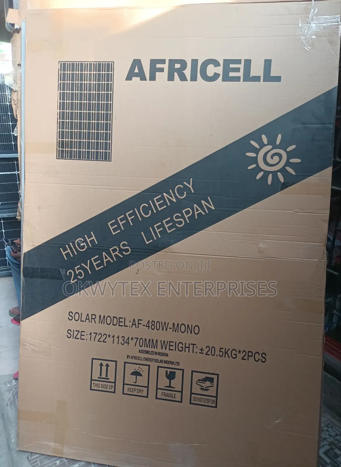 480watts Africell Haifcut Mono Solar Panel